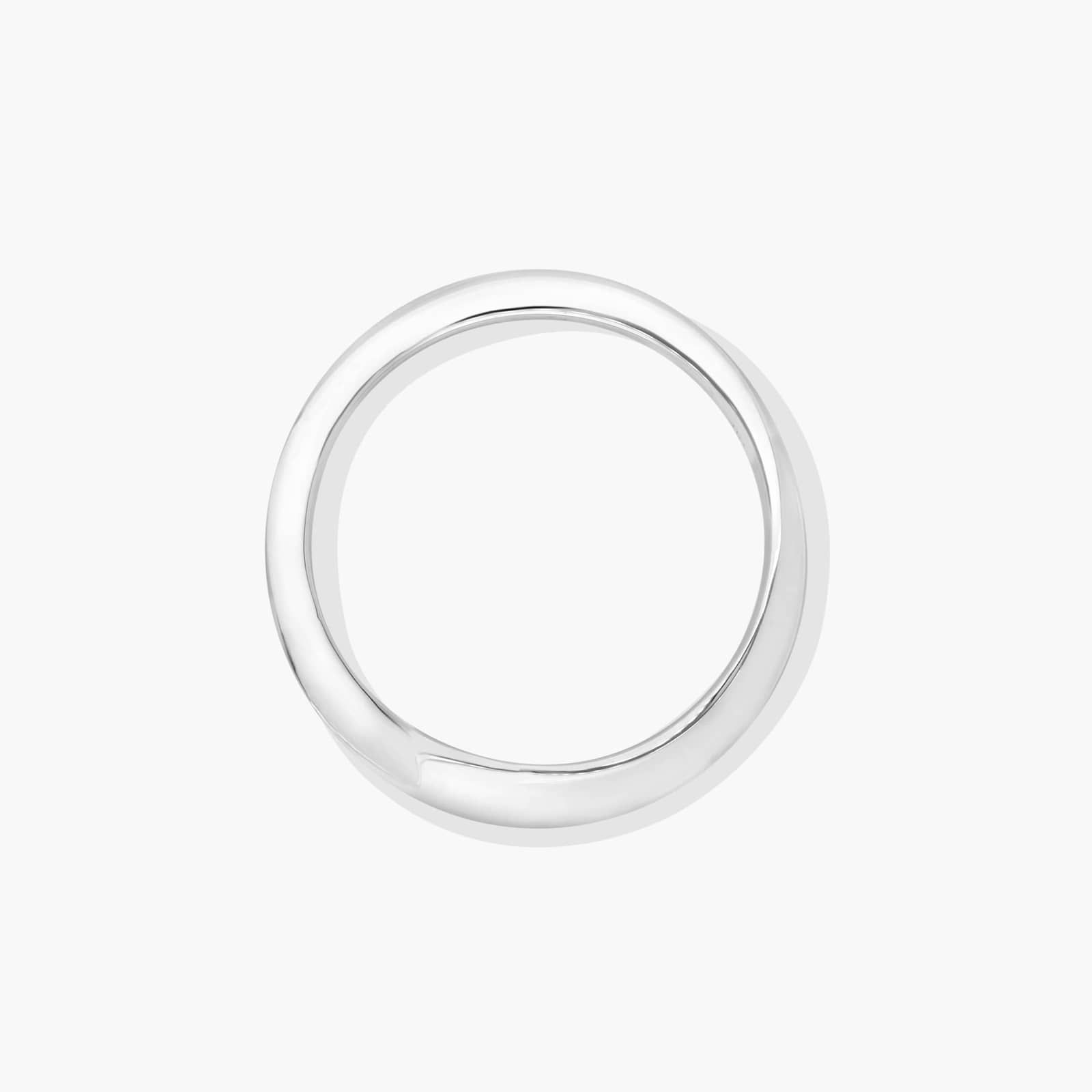 Bypass Wedding Ring In 14K White Gold (2.50mm)