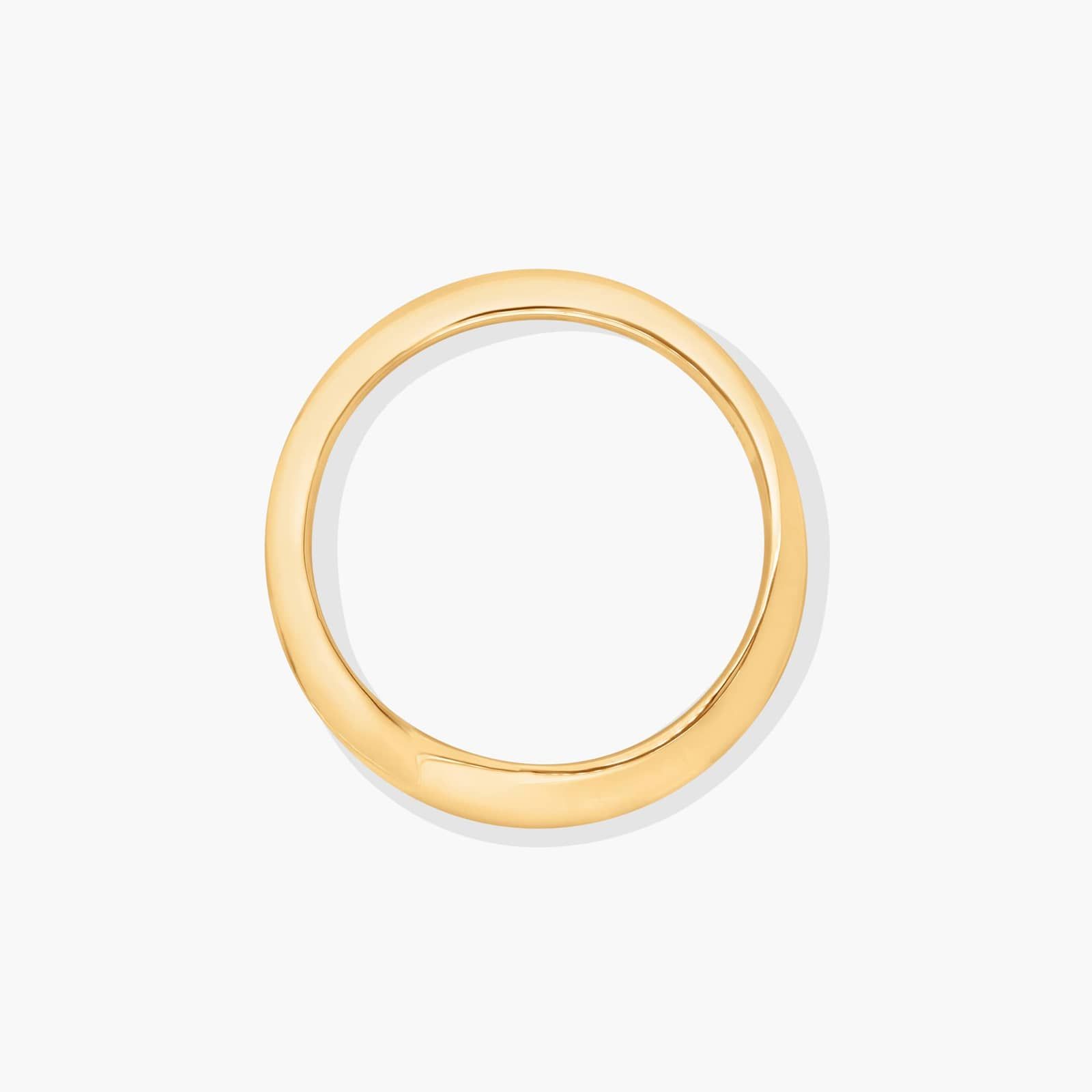 Bypass Wedding Ring In 18K Yellow Gold (2.50mm)