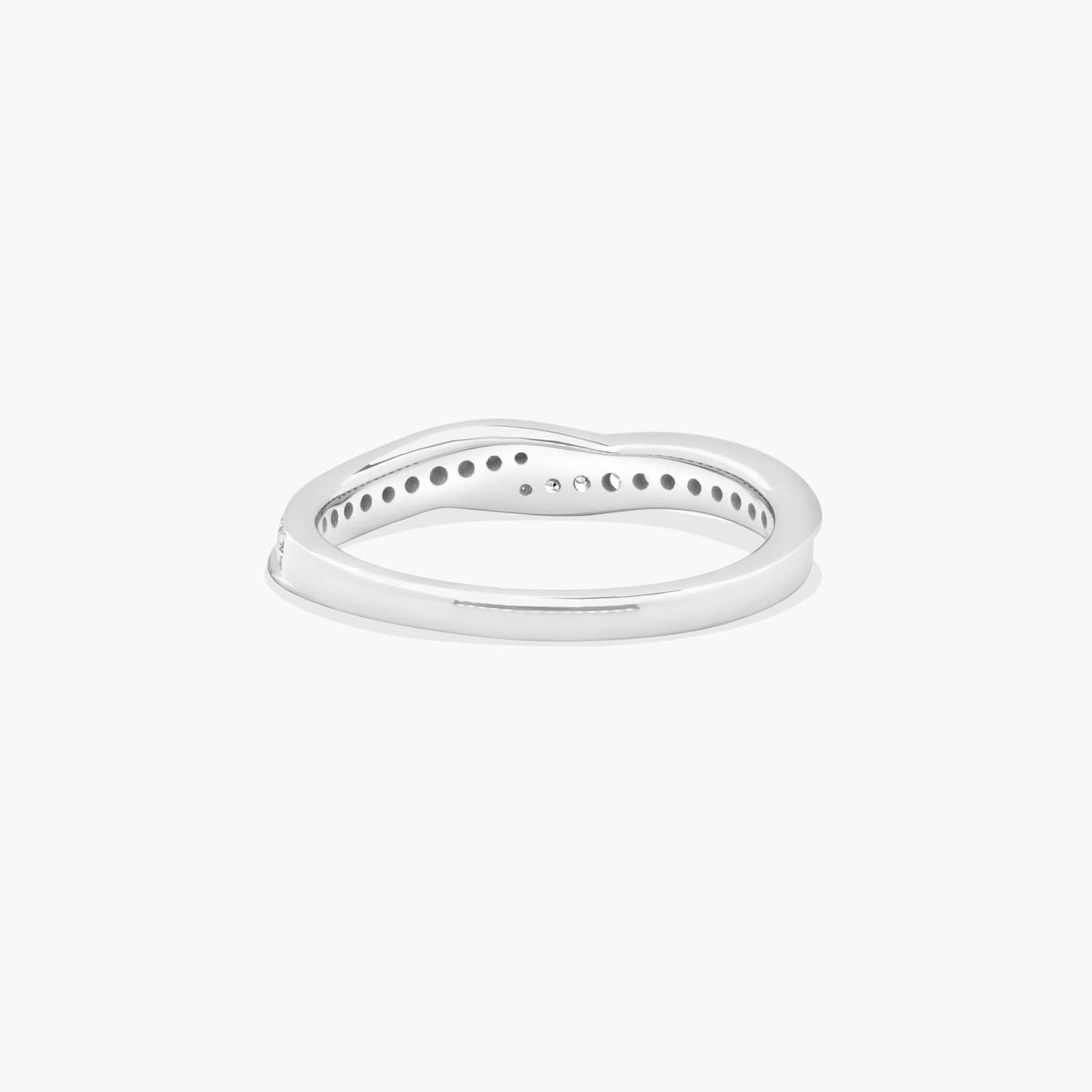 Pavé Bypass Diamond Wedding Ring In 14K White Gold (2.00mm)