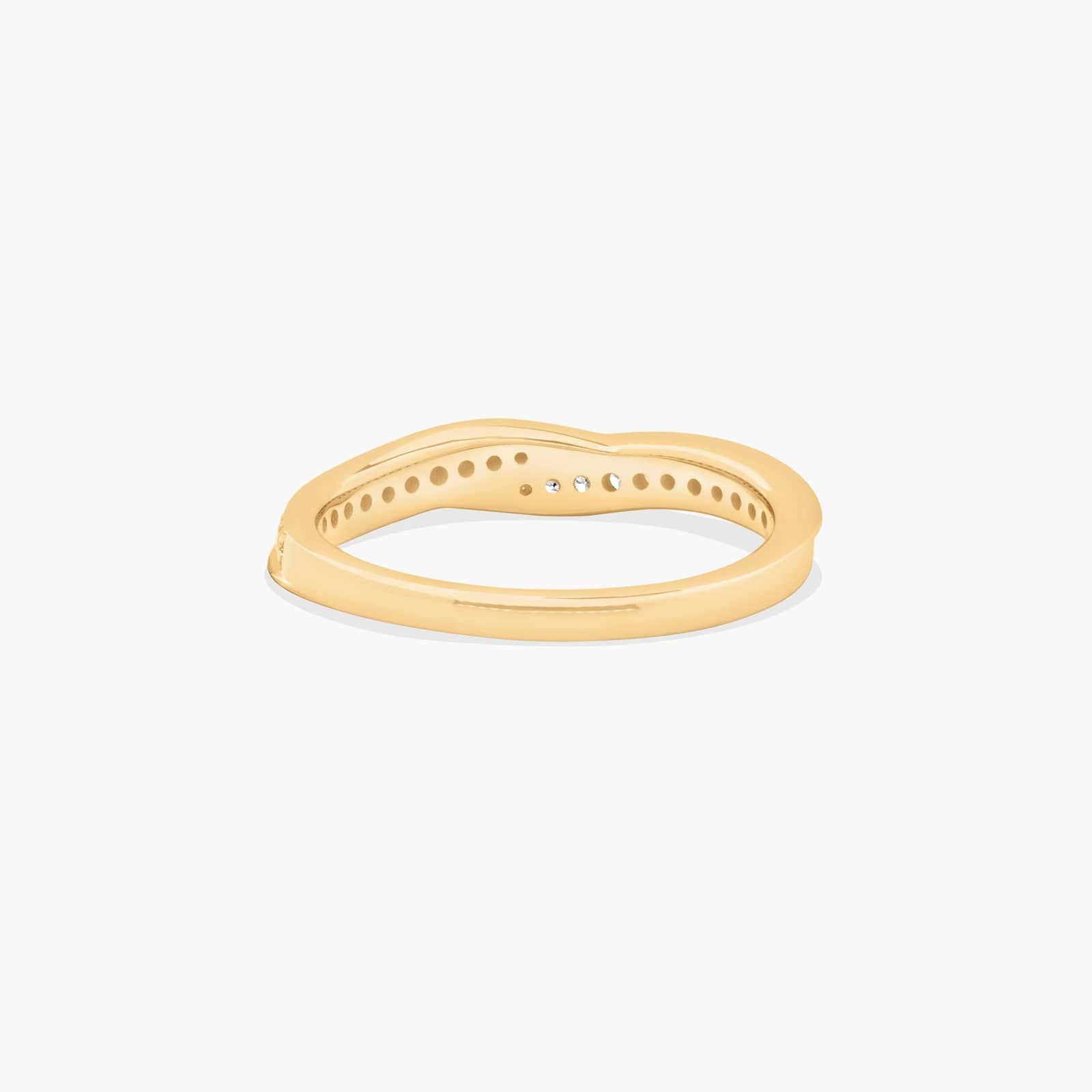 Pavé Bypass Diamond Wedding Ring In 14K Yellow Gold (2.00mm)