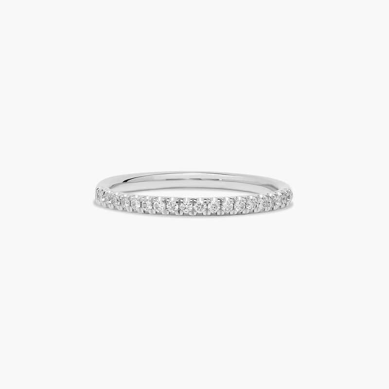 Falling Edge Pavé Diamond Wedding Ring In Platinum (1.50mm)