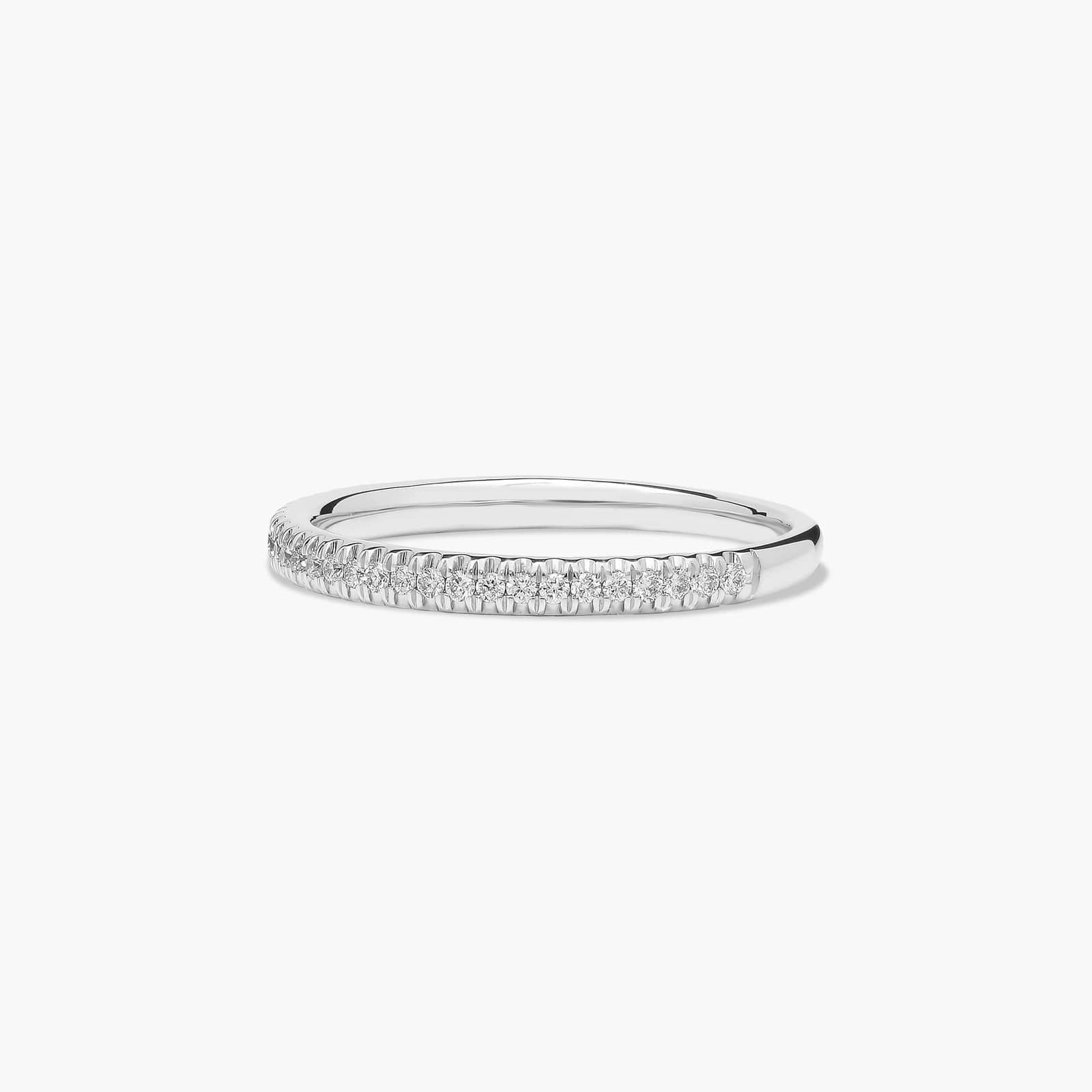Cross Over Diamond Wedding Ring In Platinum (1.50mm)