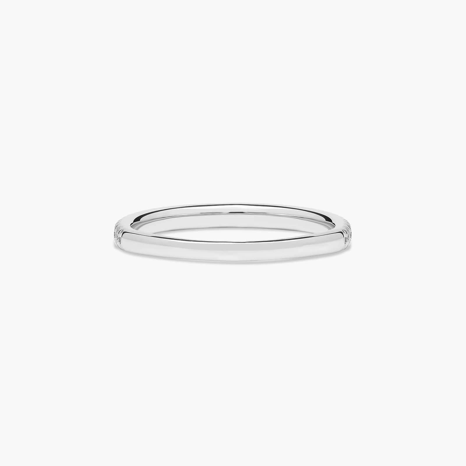 Cross Over Diamond Wedding Ring In Platinum (1.50mm)