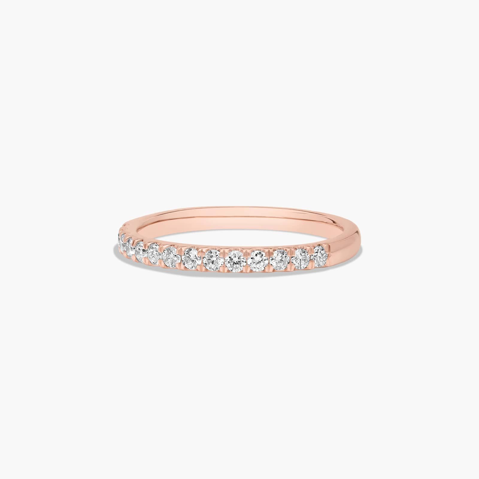 Double Halo Diamond Wedding Ring In 14K Rose Gold (2.00mm)