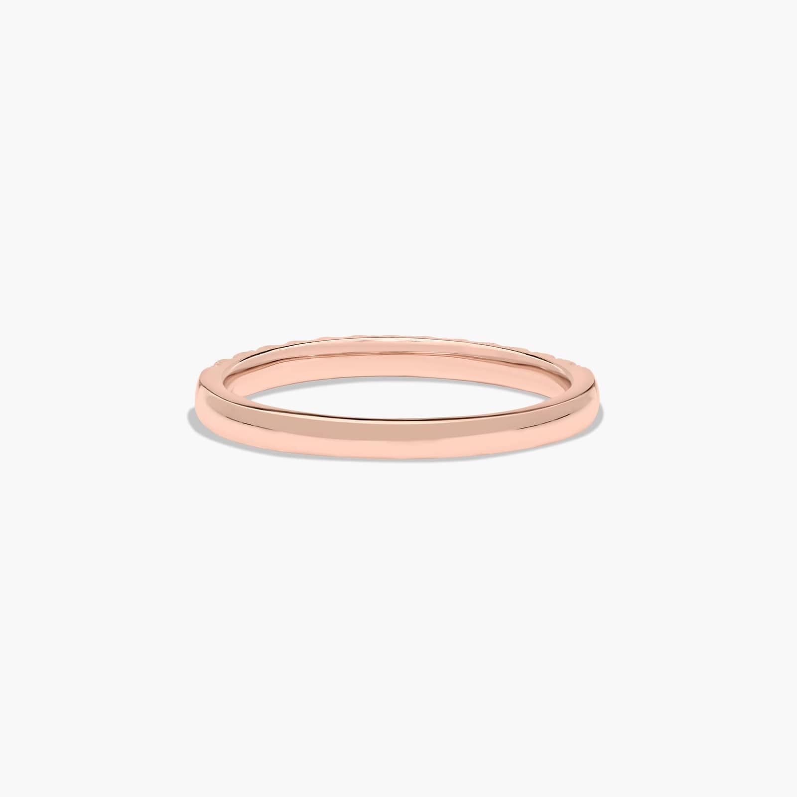 Double Halo Diamond Wedding Ring In 14K Rose Gold (2.00mm)