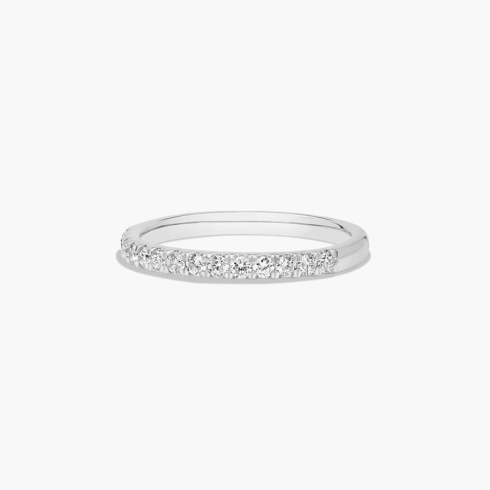 Double Halo Diamond Wedding Ring In 18K White Gold (2.00mm)