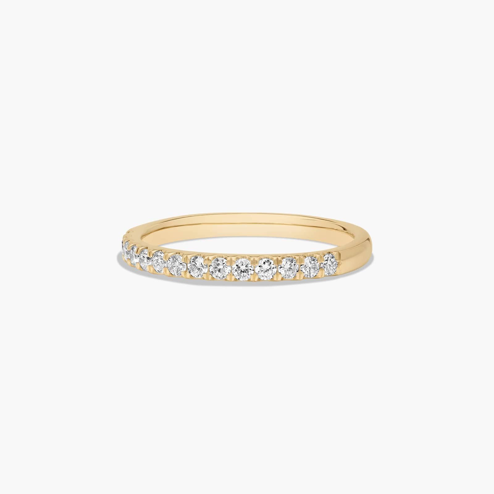 Double Halo Diamond Wedding Ring In 14K Yellow Gold (2.00mm)