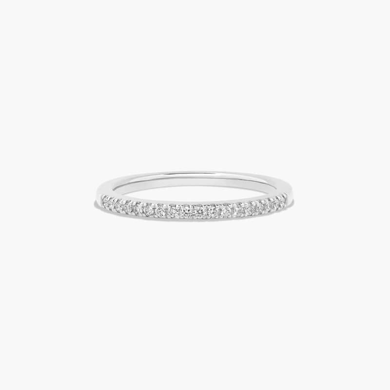 U Pavé Diamond Wedding Ring In Platinum (1.50mm)