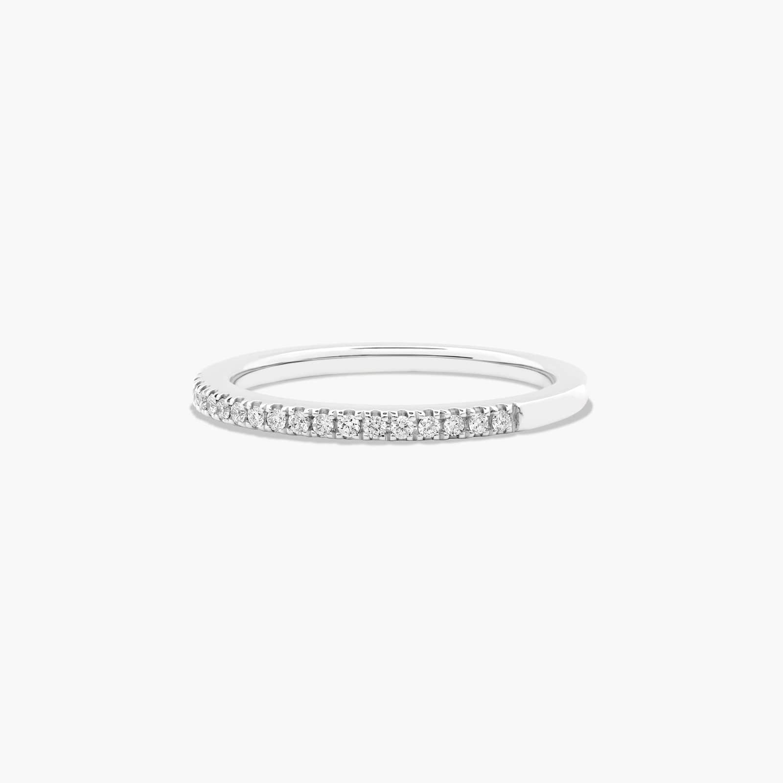 U Pavé Diamond Wedding Ring In Platinum (1.50mm)