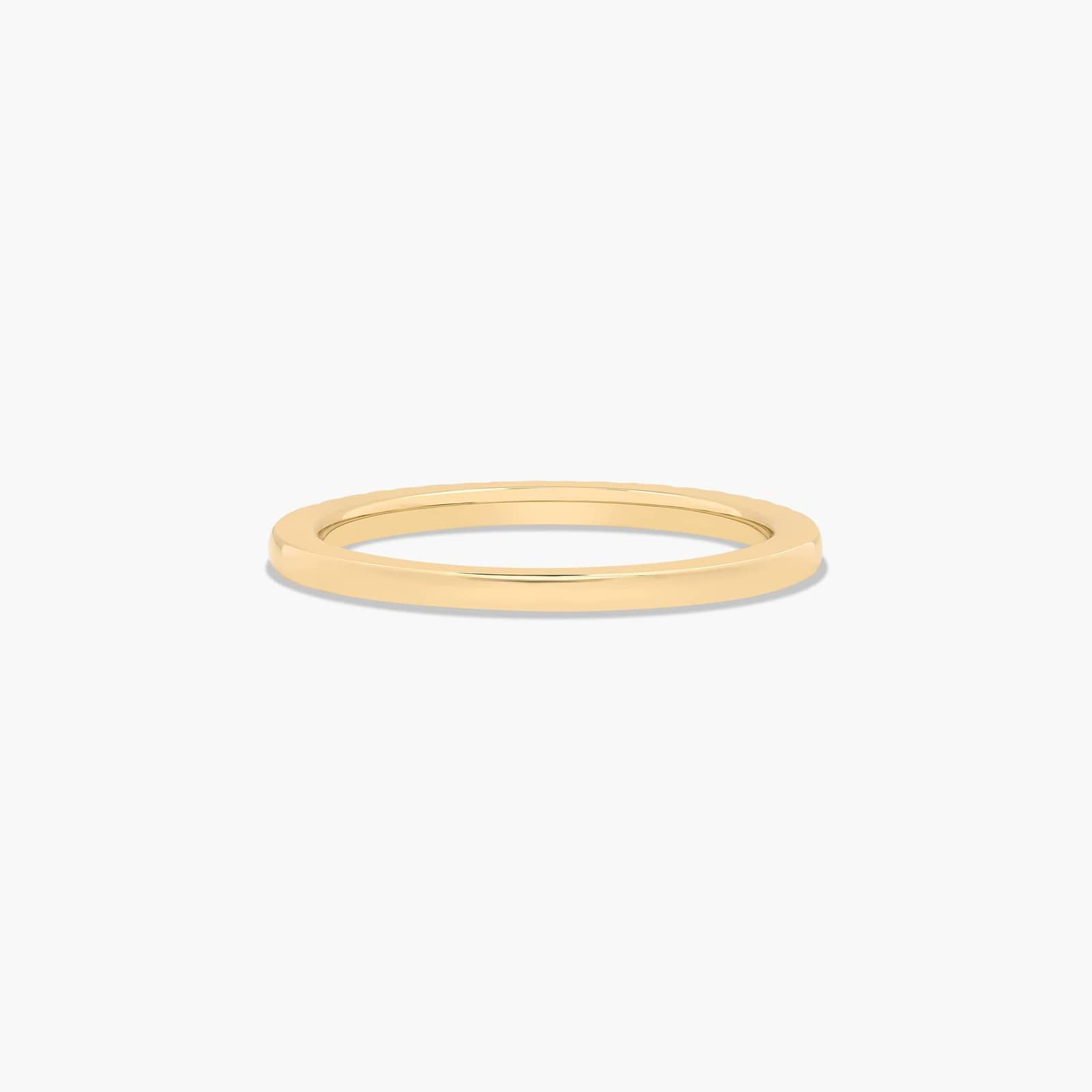 U Pavé Diamond Wedding Ring In 14K Yellow Gold (1.50mm)