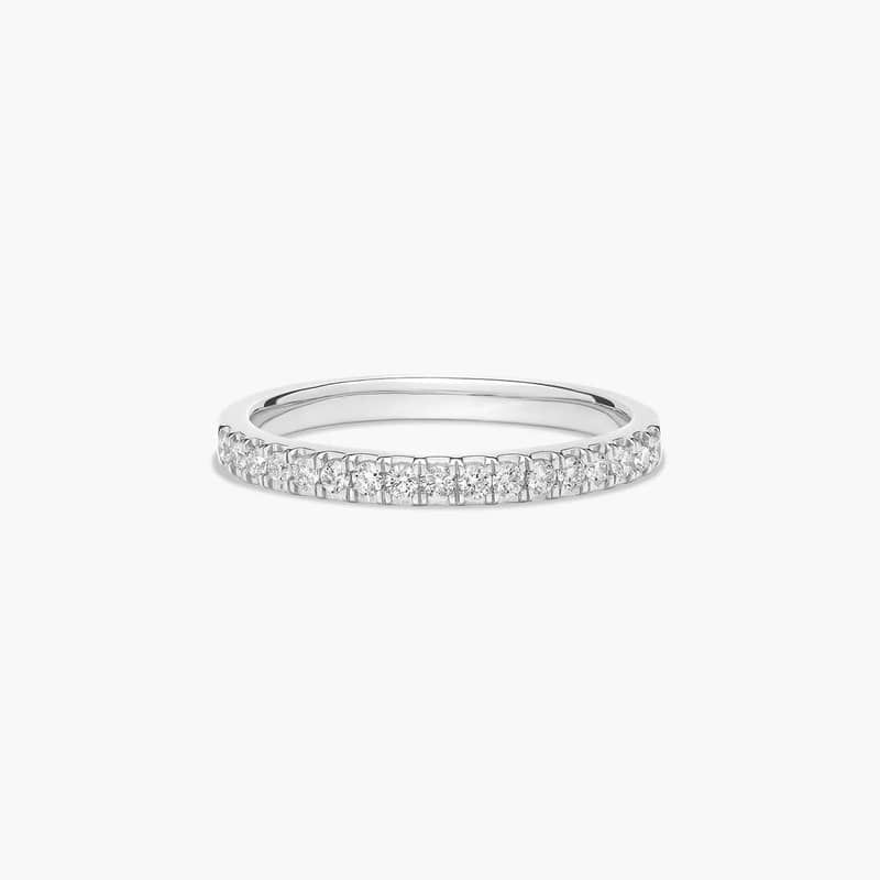 Pavé Diamond Wedding Ring In Platinum (1.50mm)