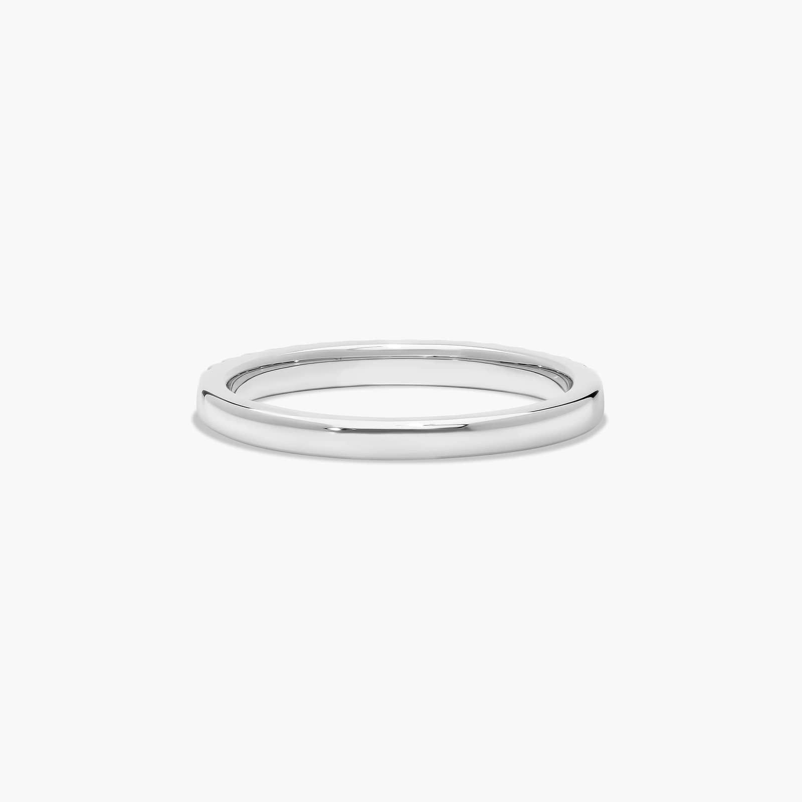 Pavé Diamond Wedding Ring In Platinum (1.50mm)