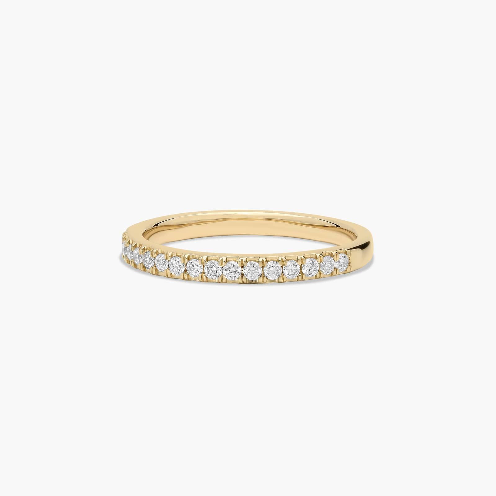 Pavé Diamond Wedding Ring In 14K Yellow Gold (1.50mm)