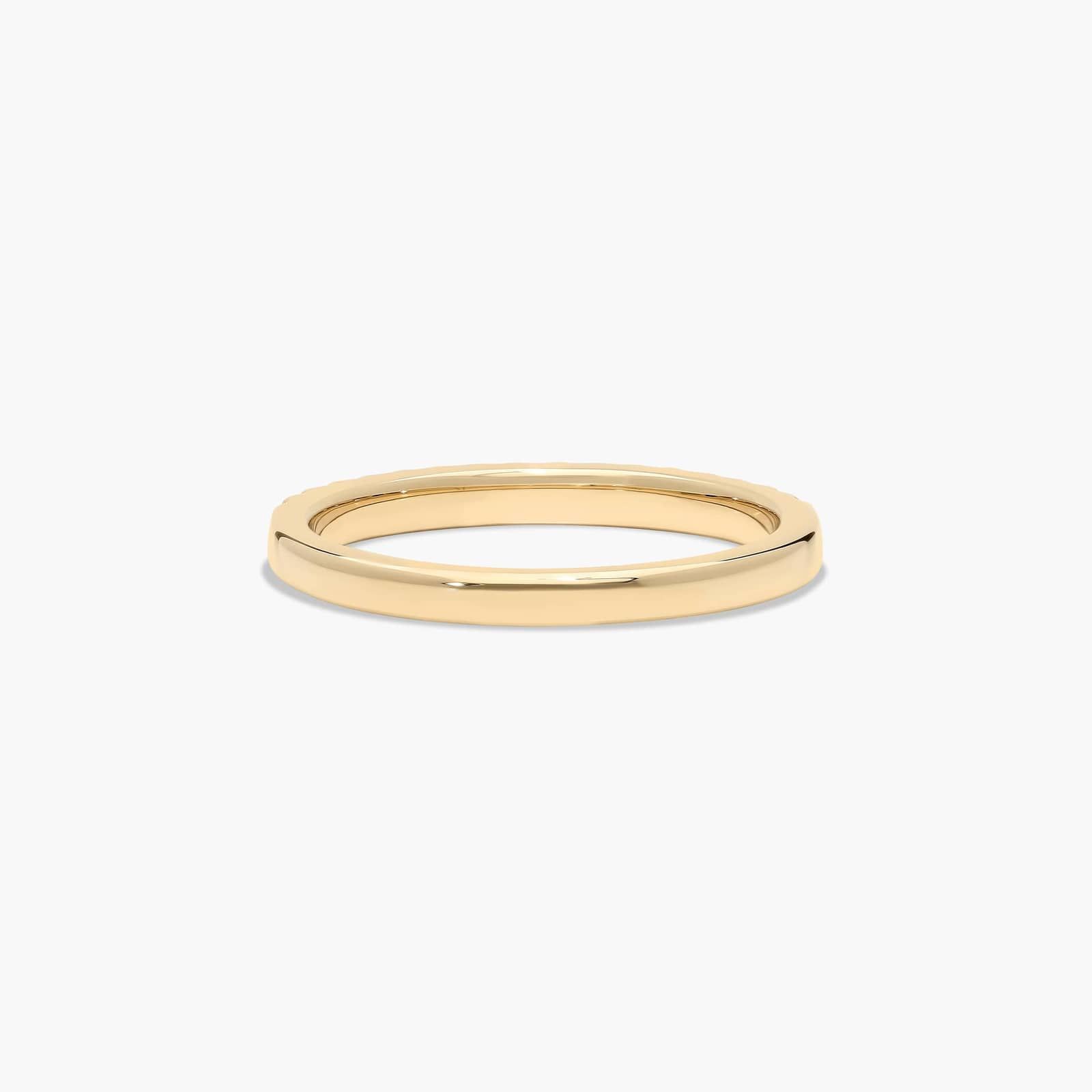Pavé Diamond Wedding Ring In 14K Yellow Gold (1.50mm)