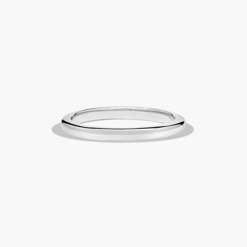 Sleek Wedding Ring In 18K White Gold (2.00mm)