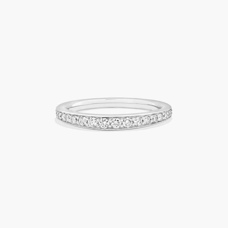 Pavé Diamond Wedding Ring In Platinum (2.00mm)