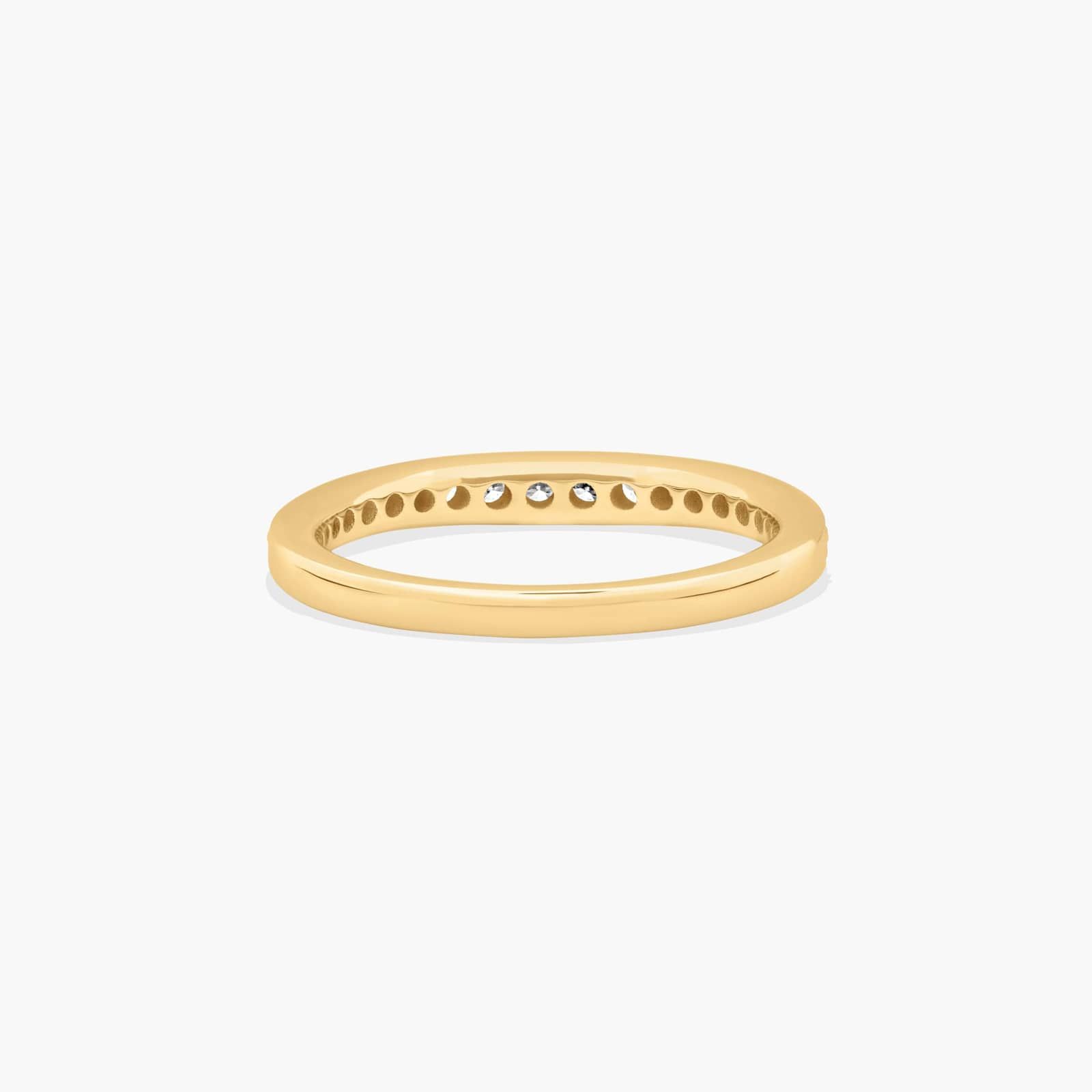 Pavé Diamond Wedding Ring In 18K Yellow Gold (2.00mm)