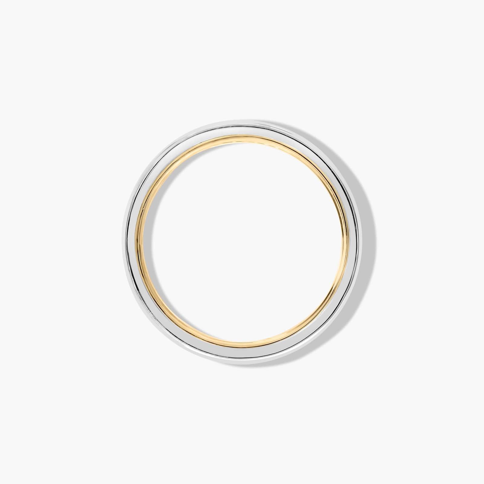 Comfort Fit Two-Tone Wedding Ring In 14K Gold (2.20mm)