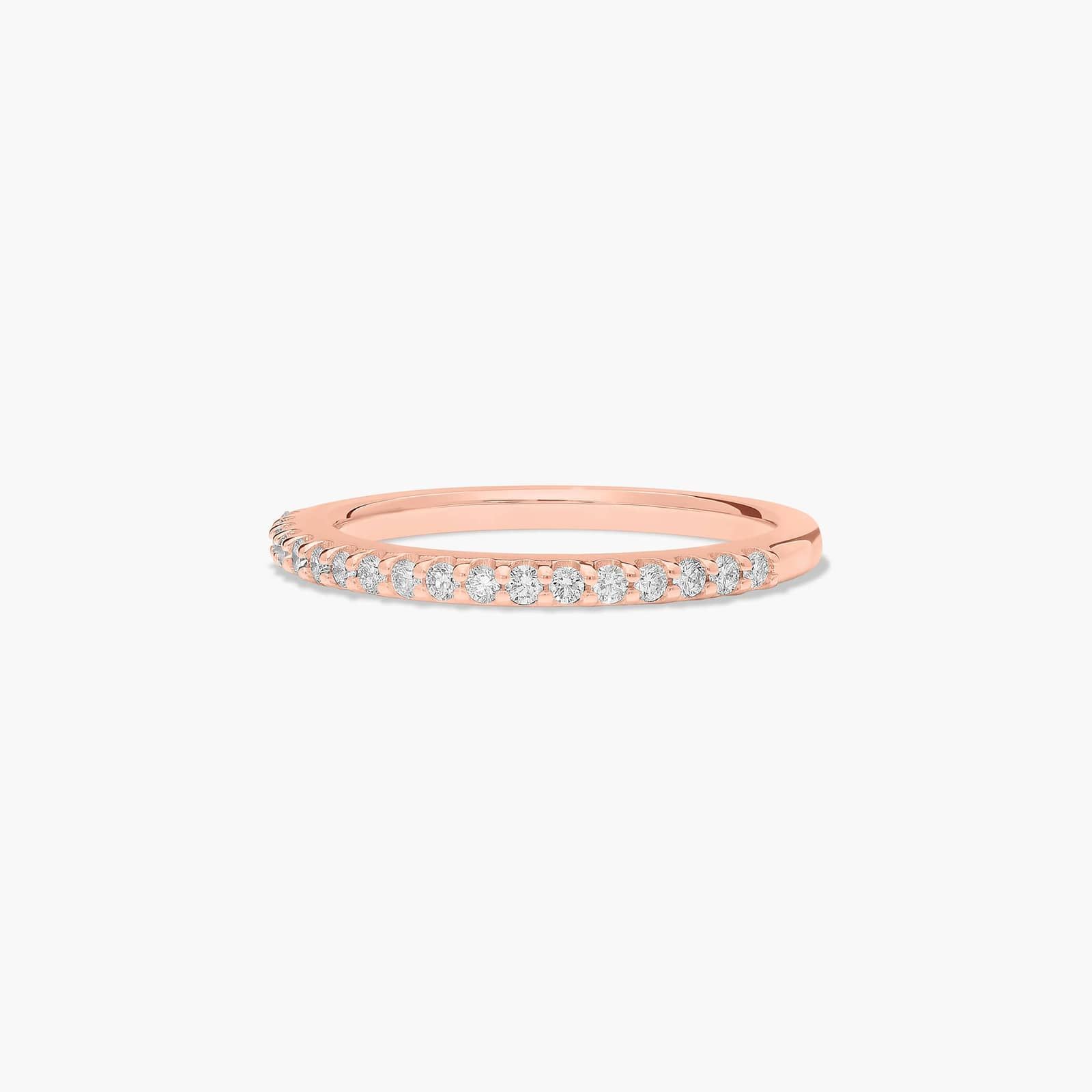Pavé Diamond Wedding Ring In 14K Rose Gold (2.00mm)