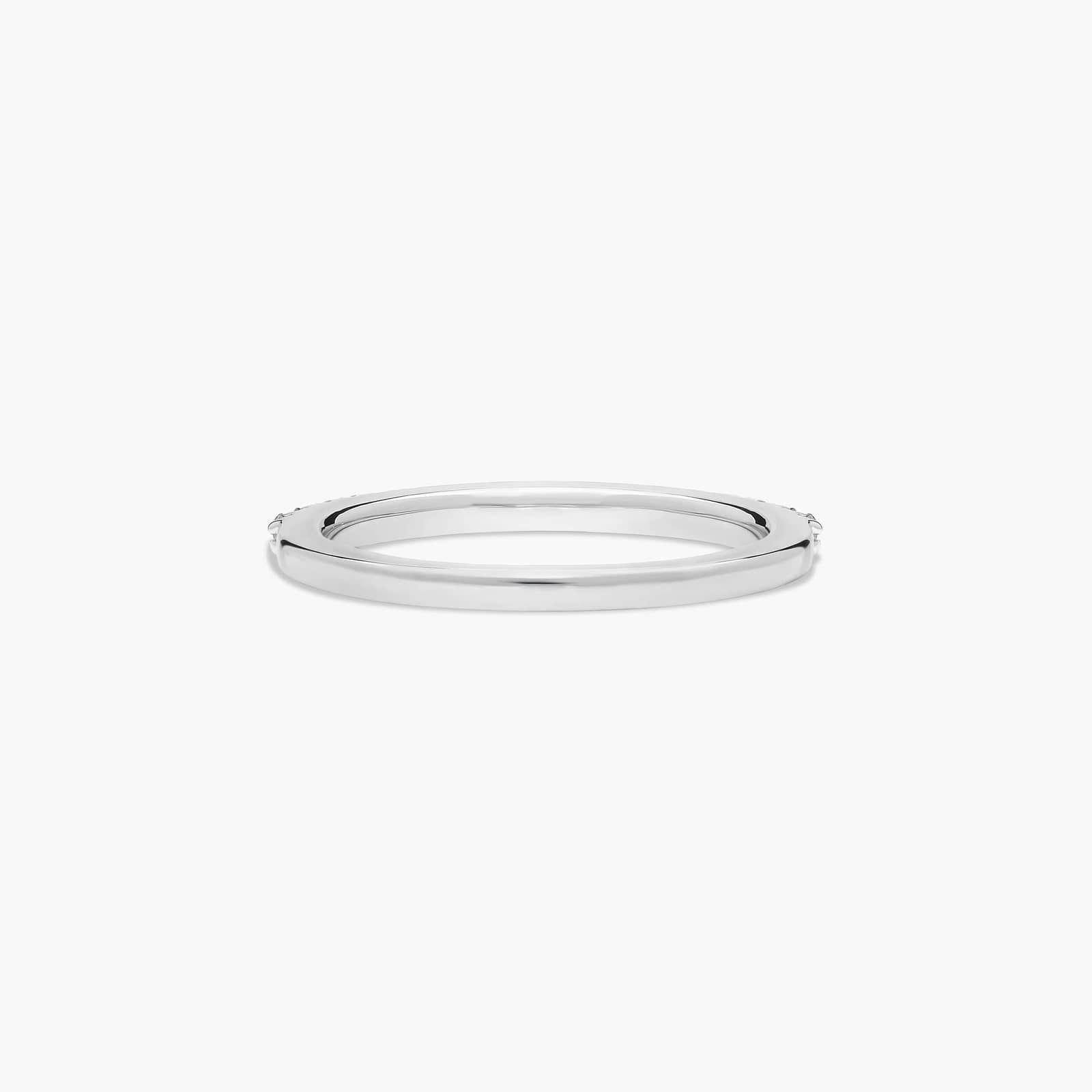 Pavé Diamond Wedding Ring In 14K White Gold (2.00mm)