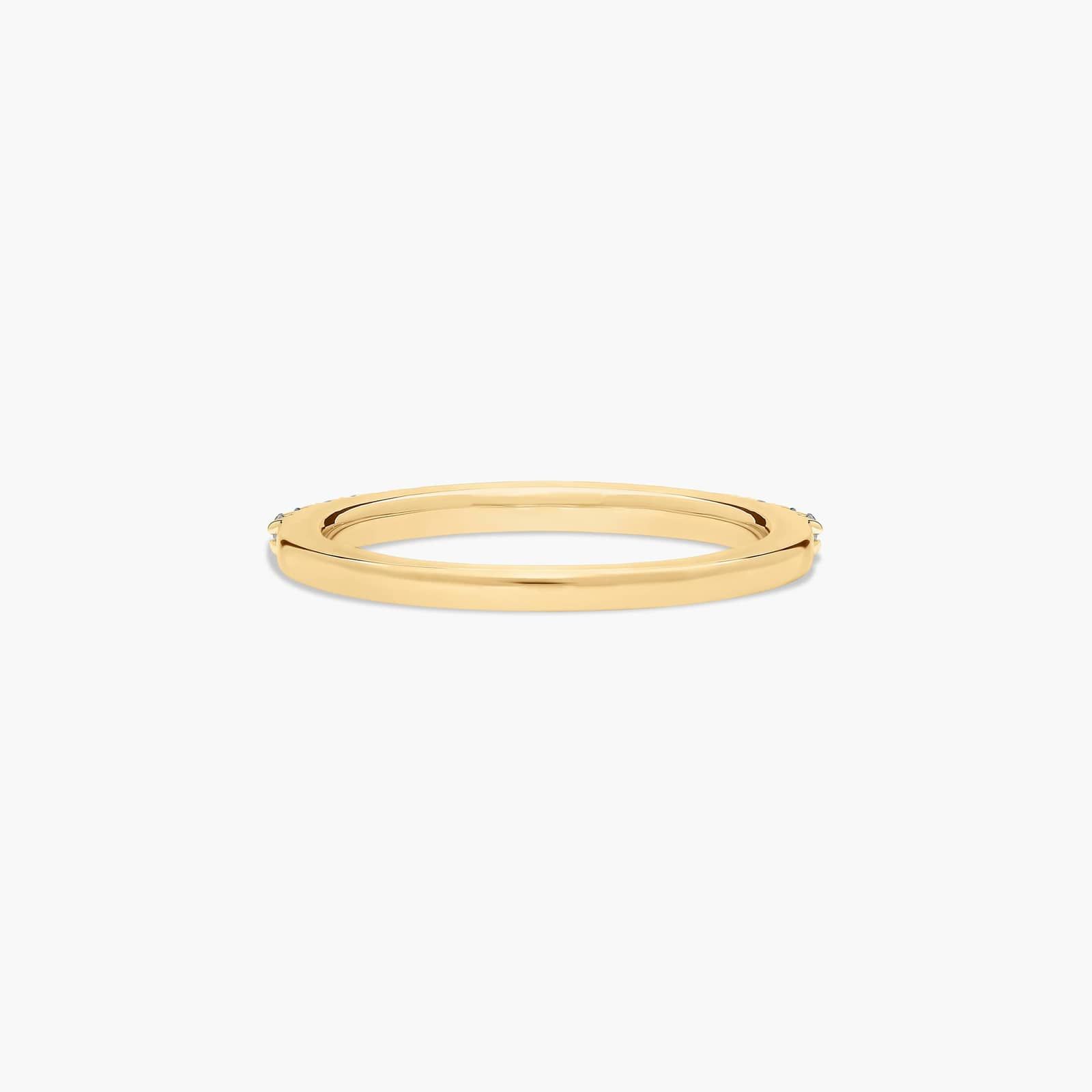 Pavé Diamond Wedding Ring In 14K Yellow Gold (2.00mm)