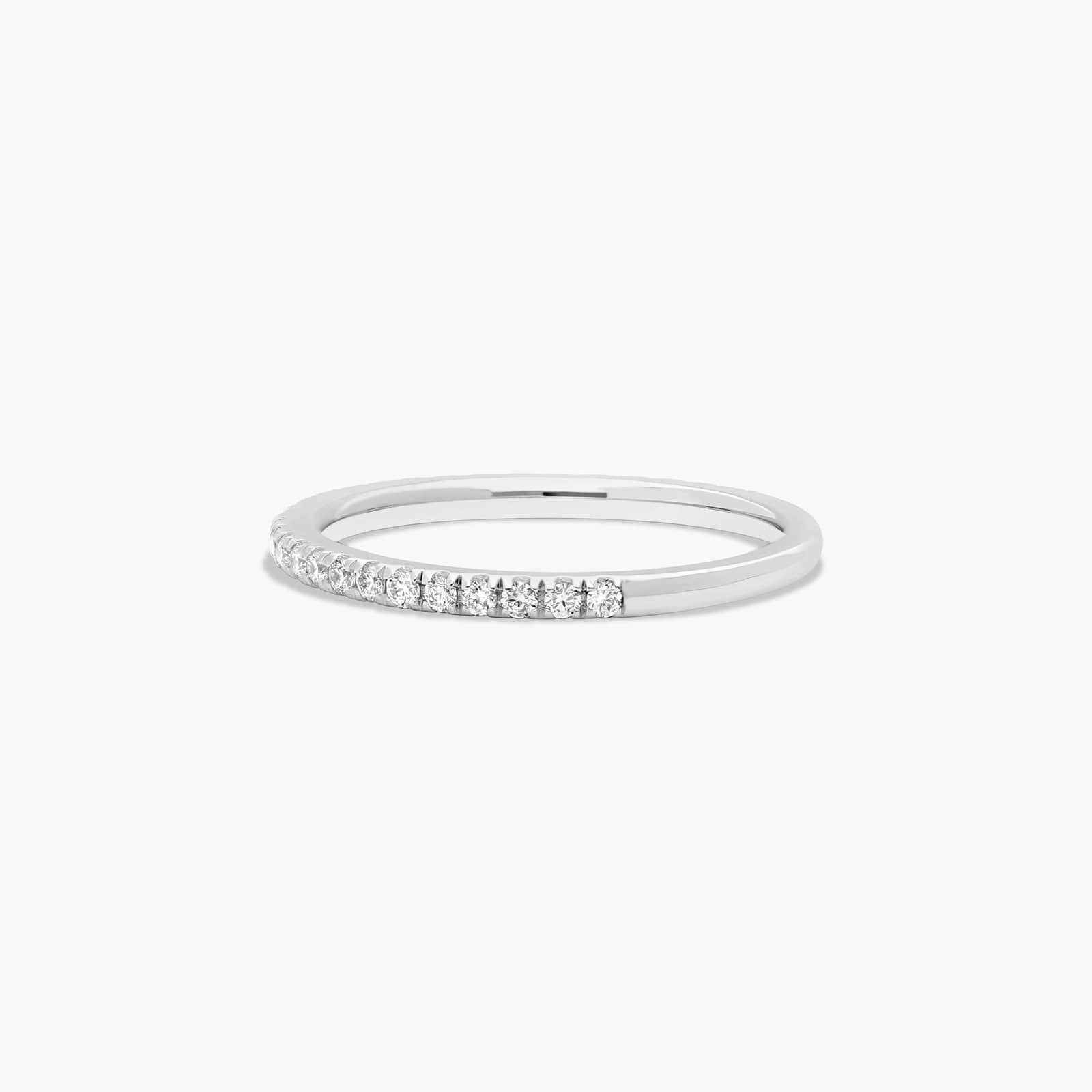Pavé Diamond Wedding Ring In Platinum (1.50mm)
