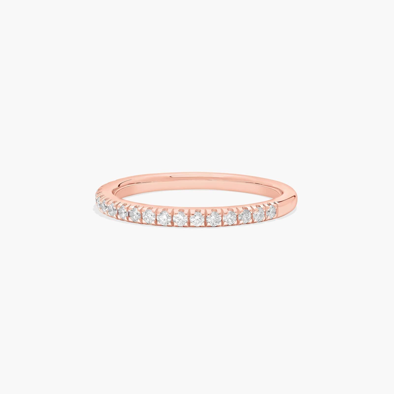 Pavé Diamond Wedding Ring In 14K Rose Gold (2.00mm)