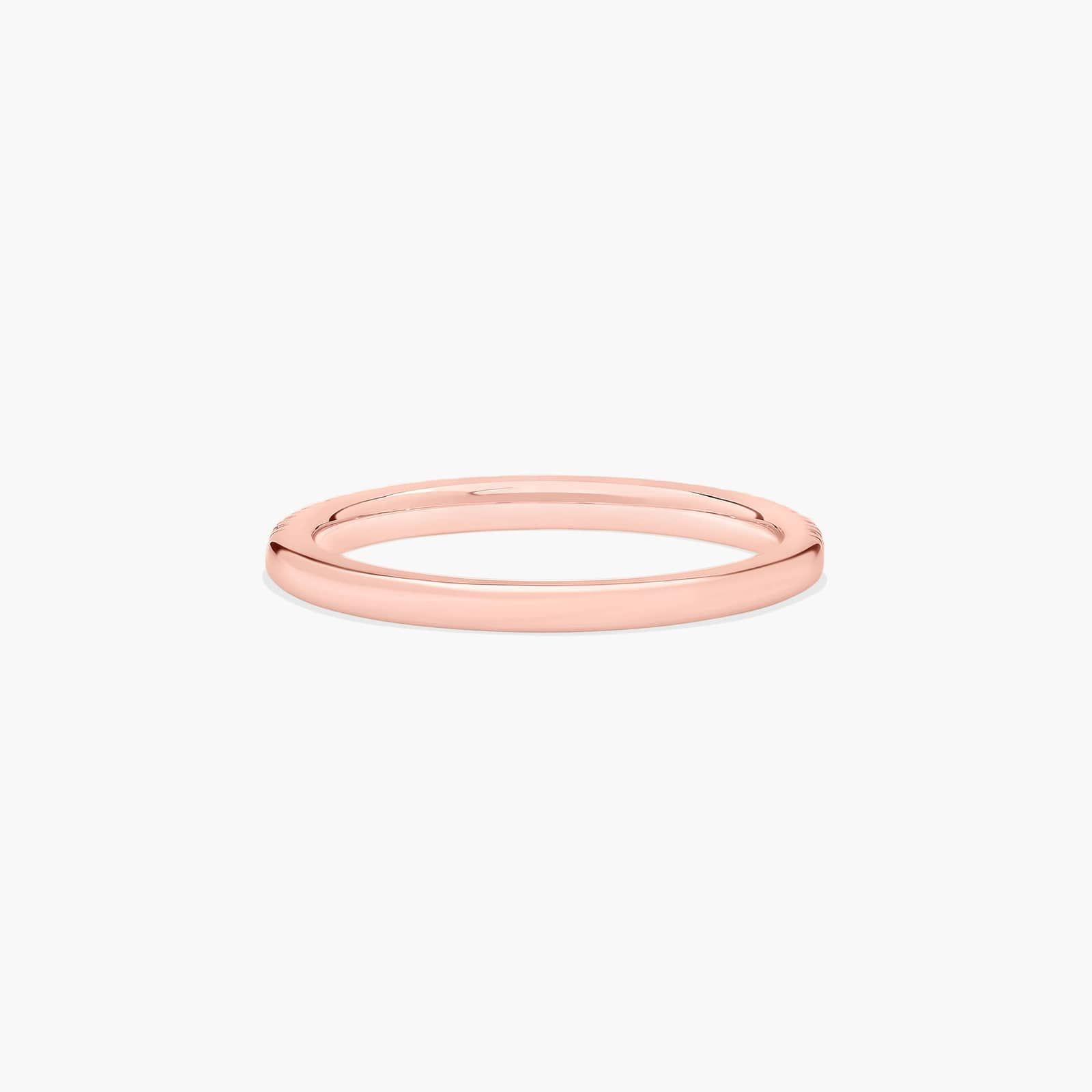 Pavé Diamond Wedding Ring In 14K Rose Gold (2.00mm)
