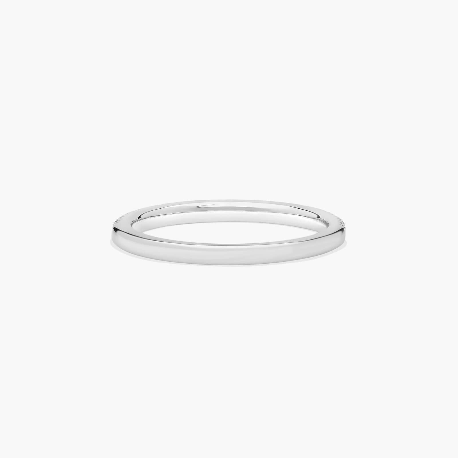 Pavé Diamond Wedding Ring In 18K White Gold (2.00mm)