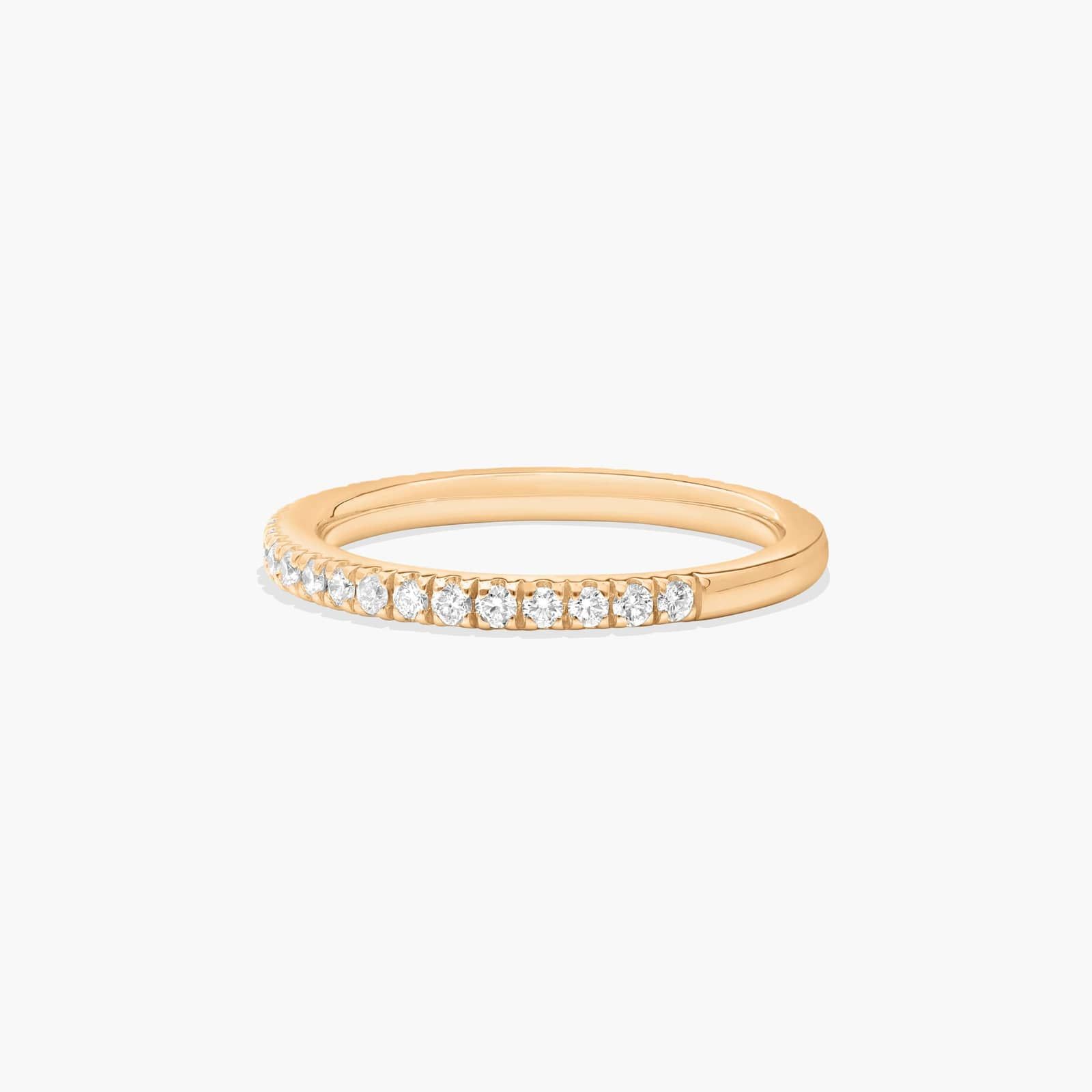 Pavé Diamond Wedding Ring In 14K Yellow Gold (2.00mm)