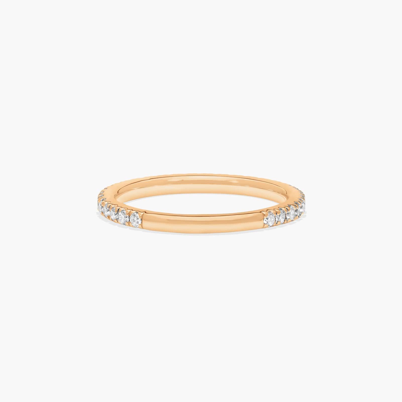 Pavé Diamond Wedding Ring In 14K Yellow Gold (2.00mm)