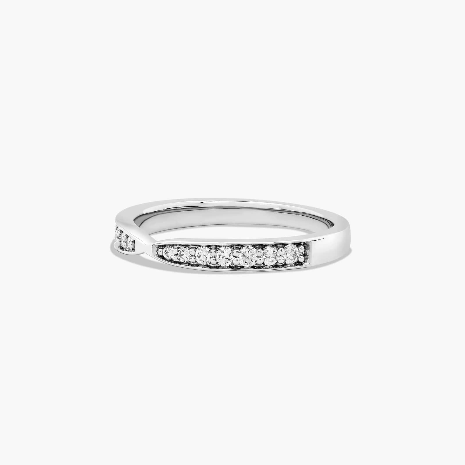 Tapered Pavé Diamond Wedding Ring In Platinum (2.00mm)