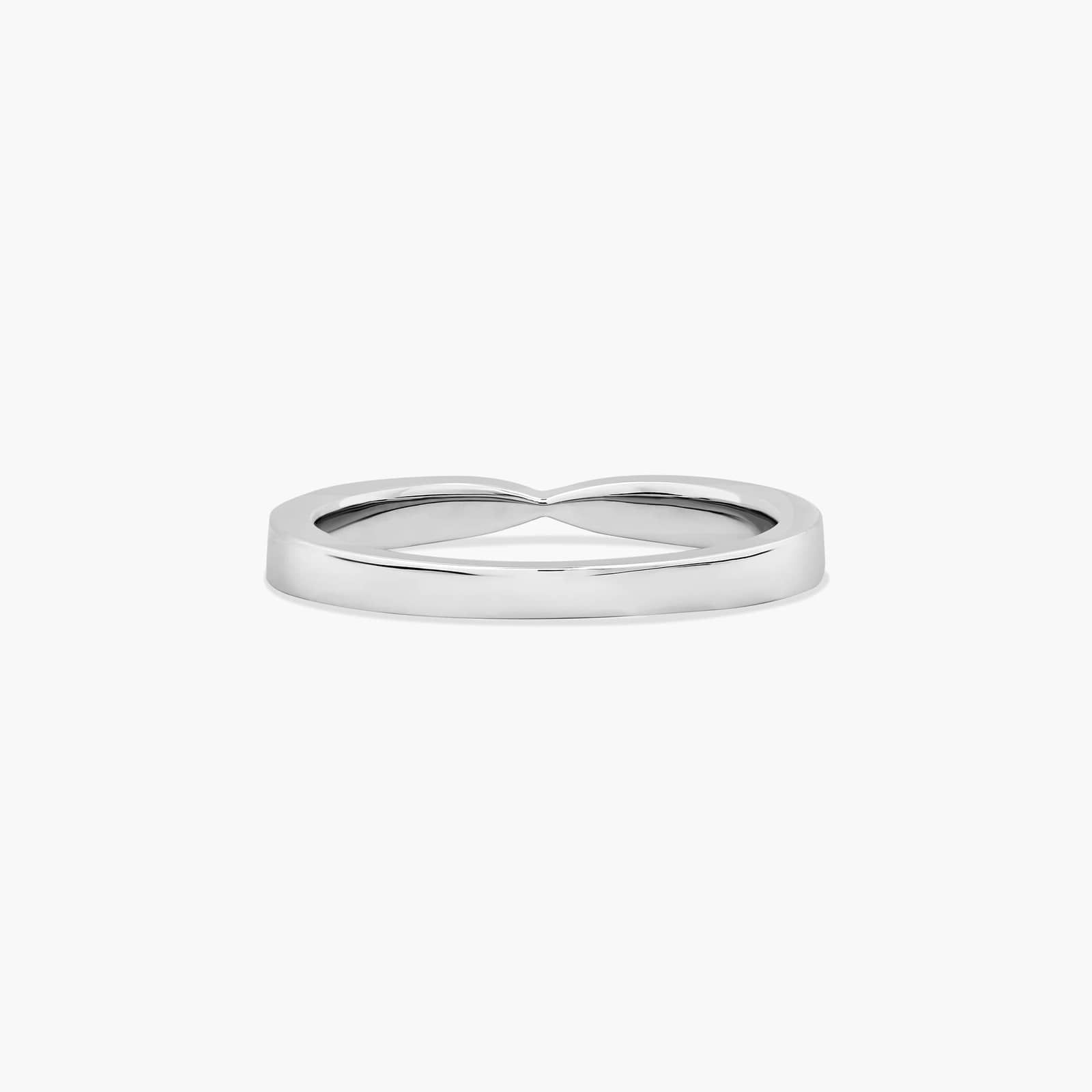 Tapered Pavé Diamond Wedding Ring In Platinum (2.00mm)