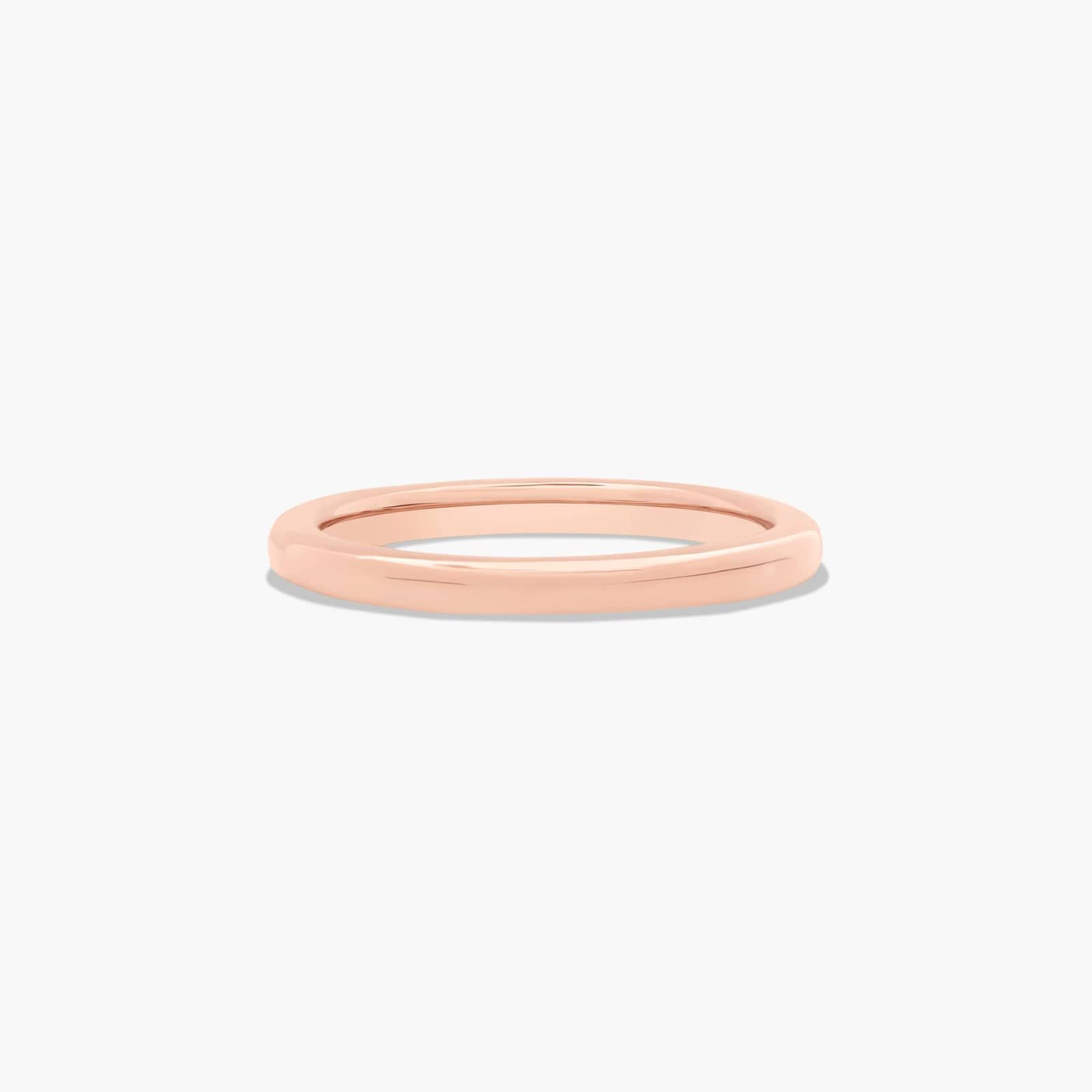 Sleek Accent Diamond Wedding Ring In 14K Rose Gold (2.00mm)