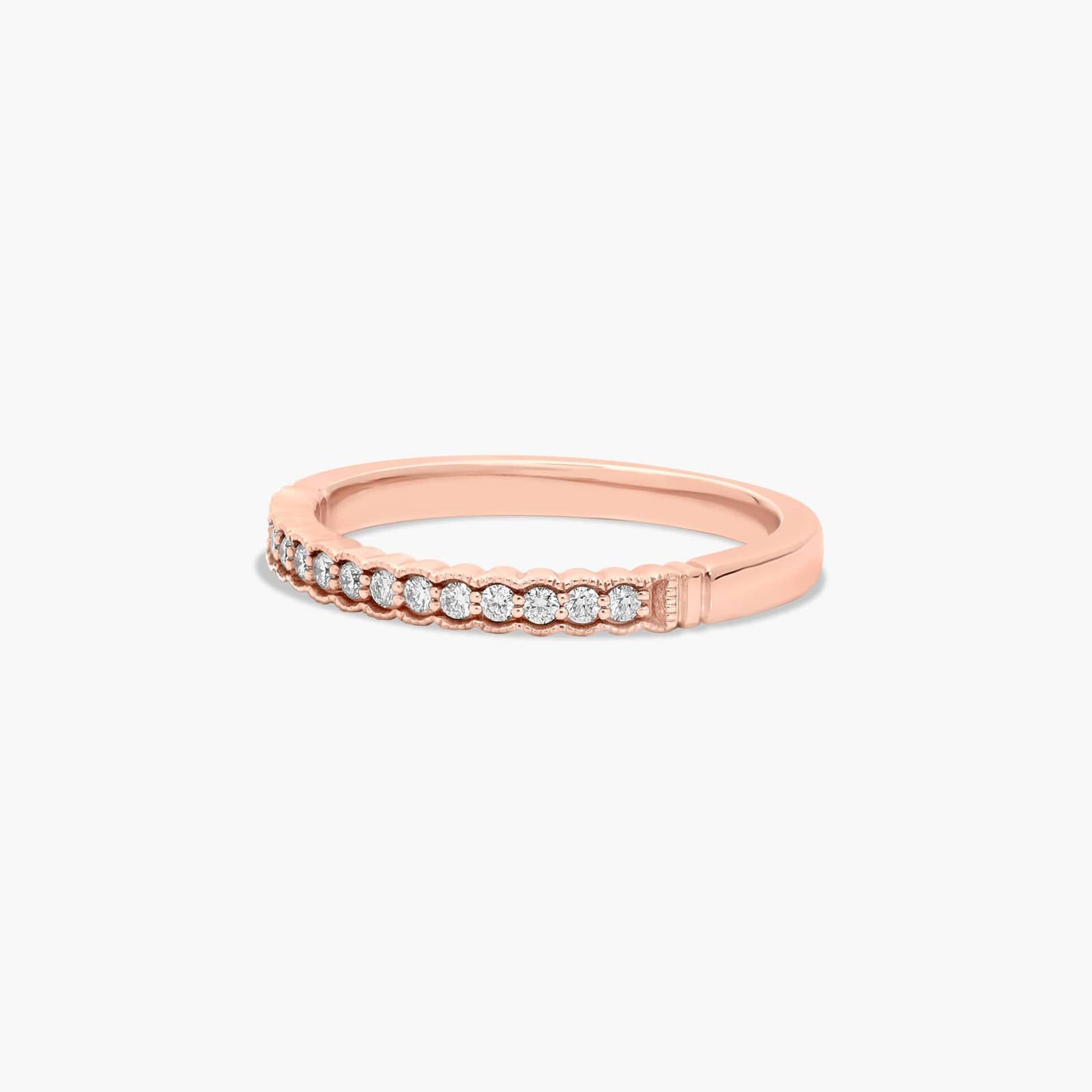 Regal Diamond Wedding Ring In 14K Rose Gold (2.20mm)