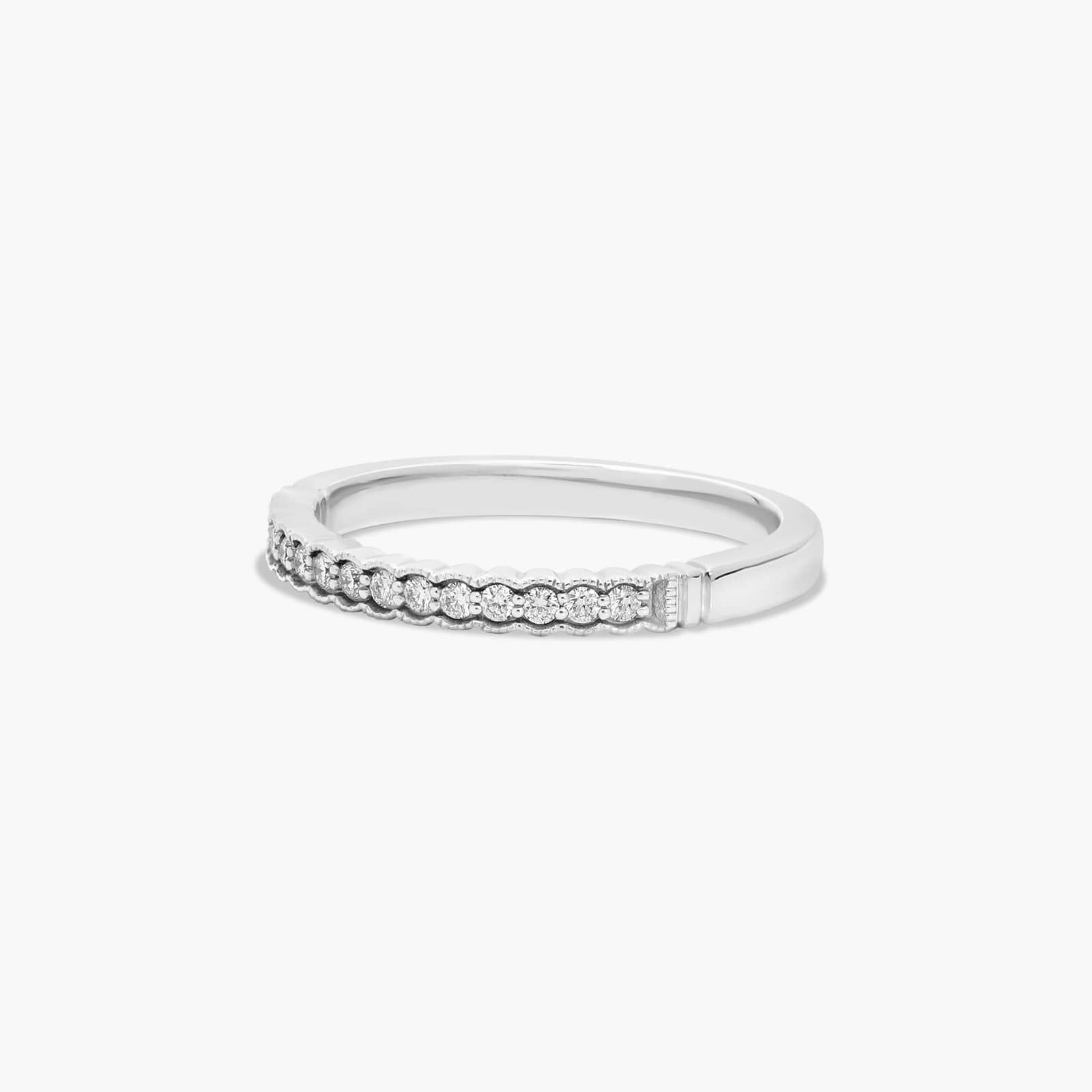 Regal Diamond Wedding Ring In 14K White Gold (2.20mm)