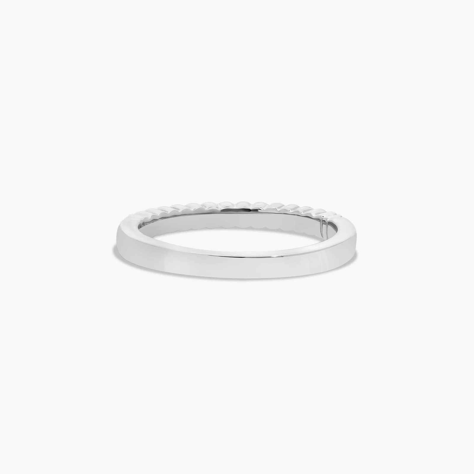 Regal Diamond Wedding Ring In 14K White Gold (2.20mm)