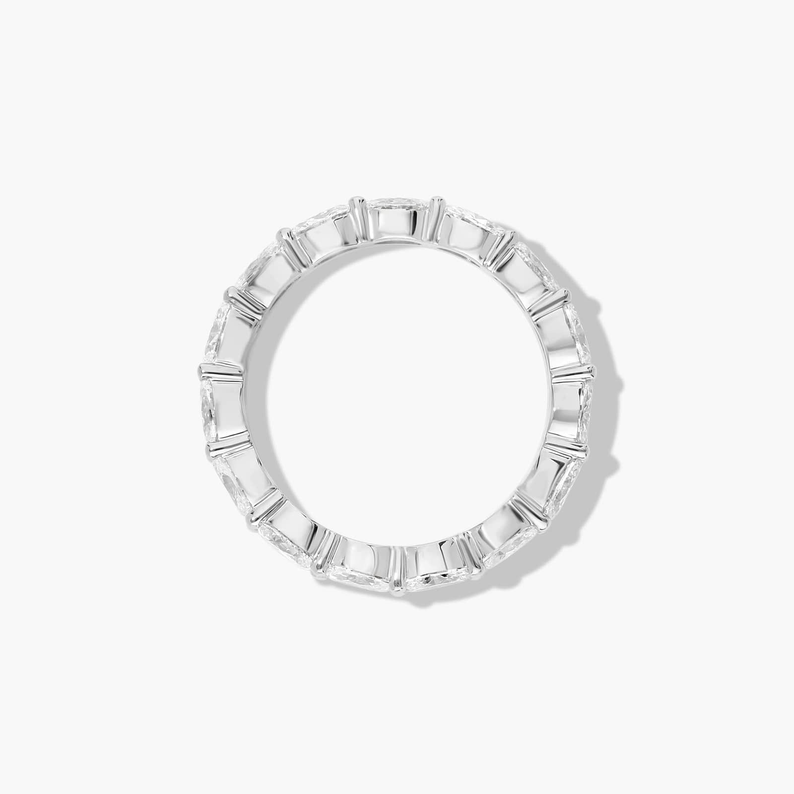East West Eternity Ring With Oval Cut Diamonds In Platinum (2.00mm)