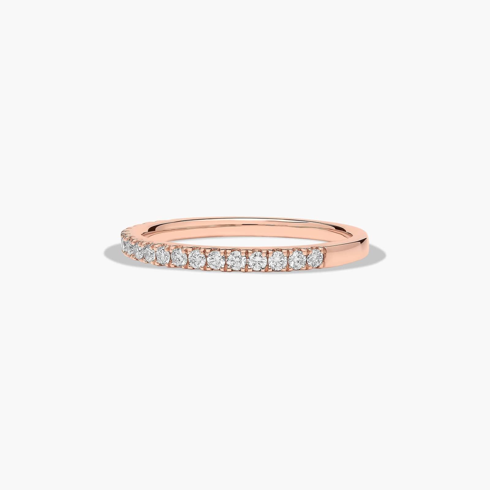 Pavé Diamond Wedding Ring In 14K Rose Gold (1.50mm)