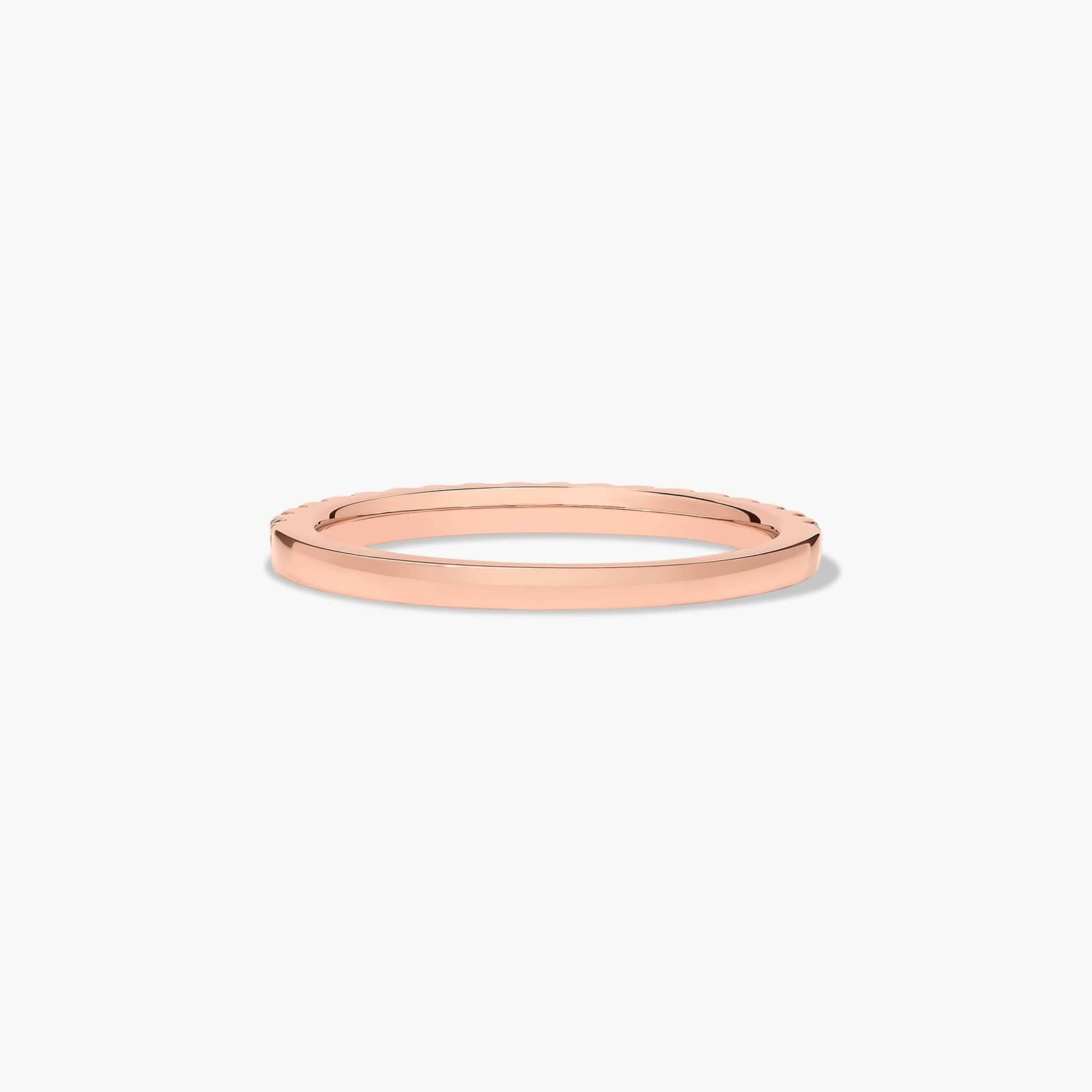 Pavé Diamond Wedding Ring In 14K Rose Gold (1.50mm)