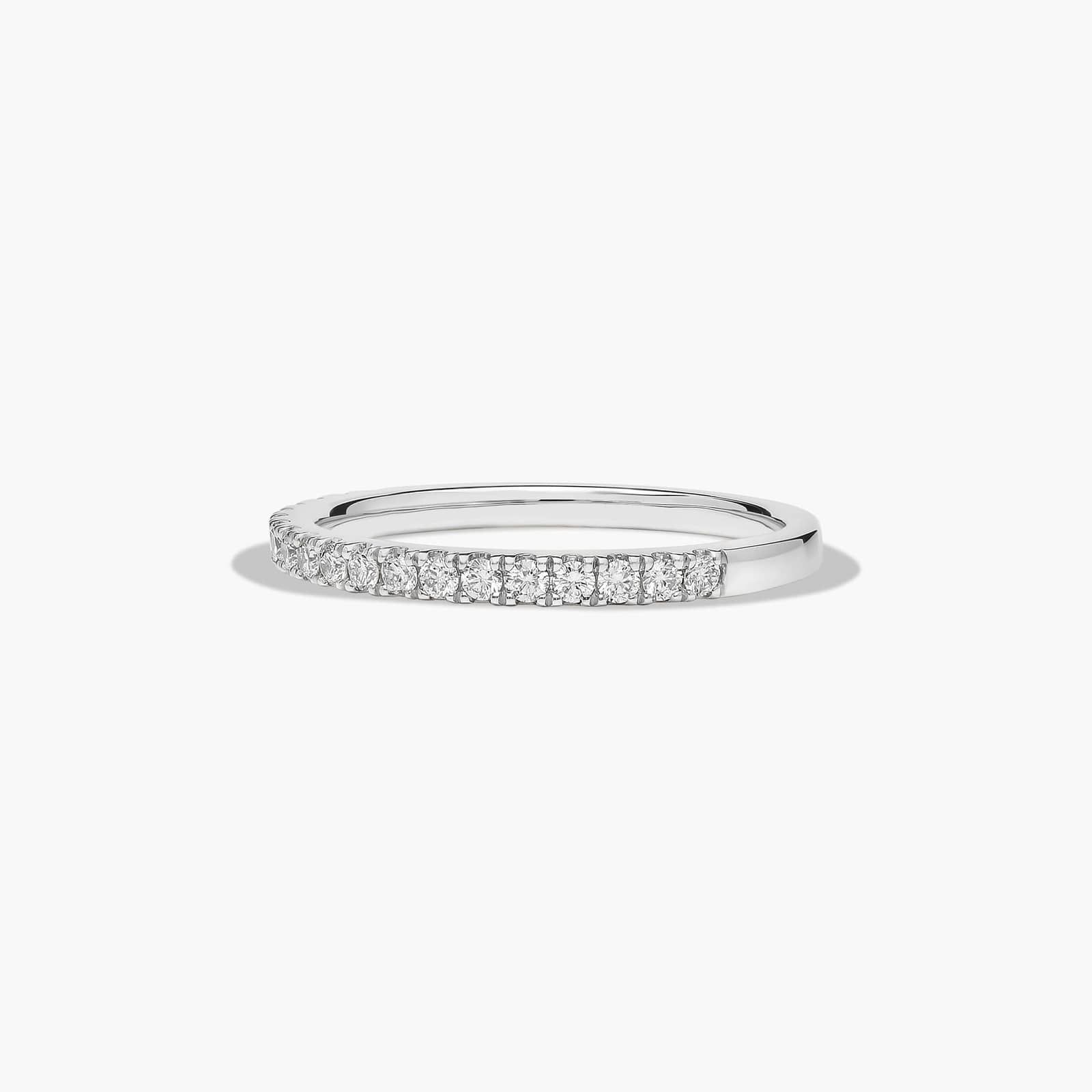 Pavé Diamond Wedding Ring In 14K White Gold (1.50mm)