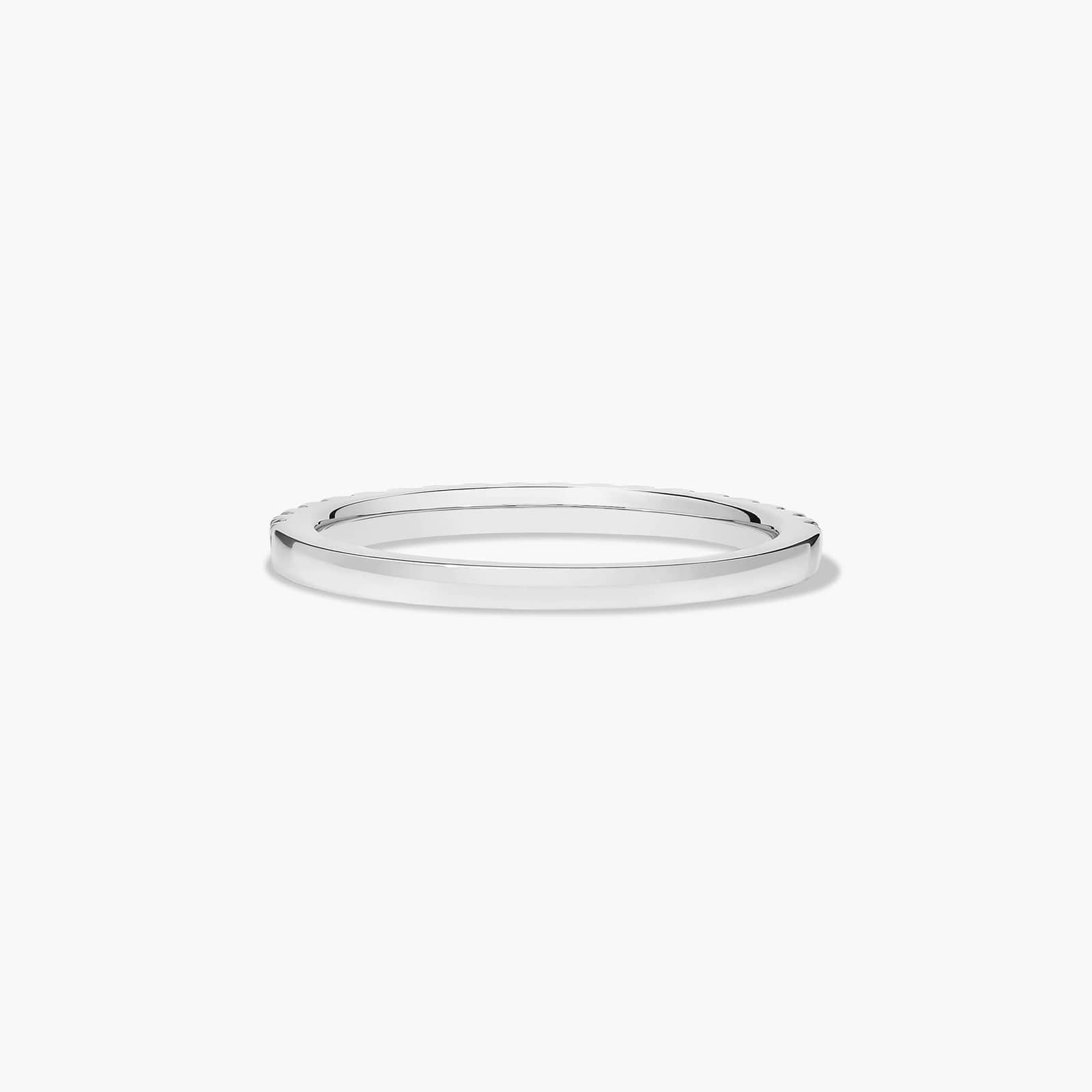 Pavé Diamond Wedding Ring In 14K White Gold (1.50mm)