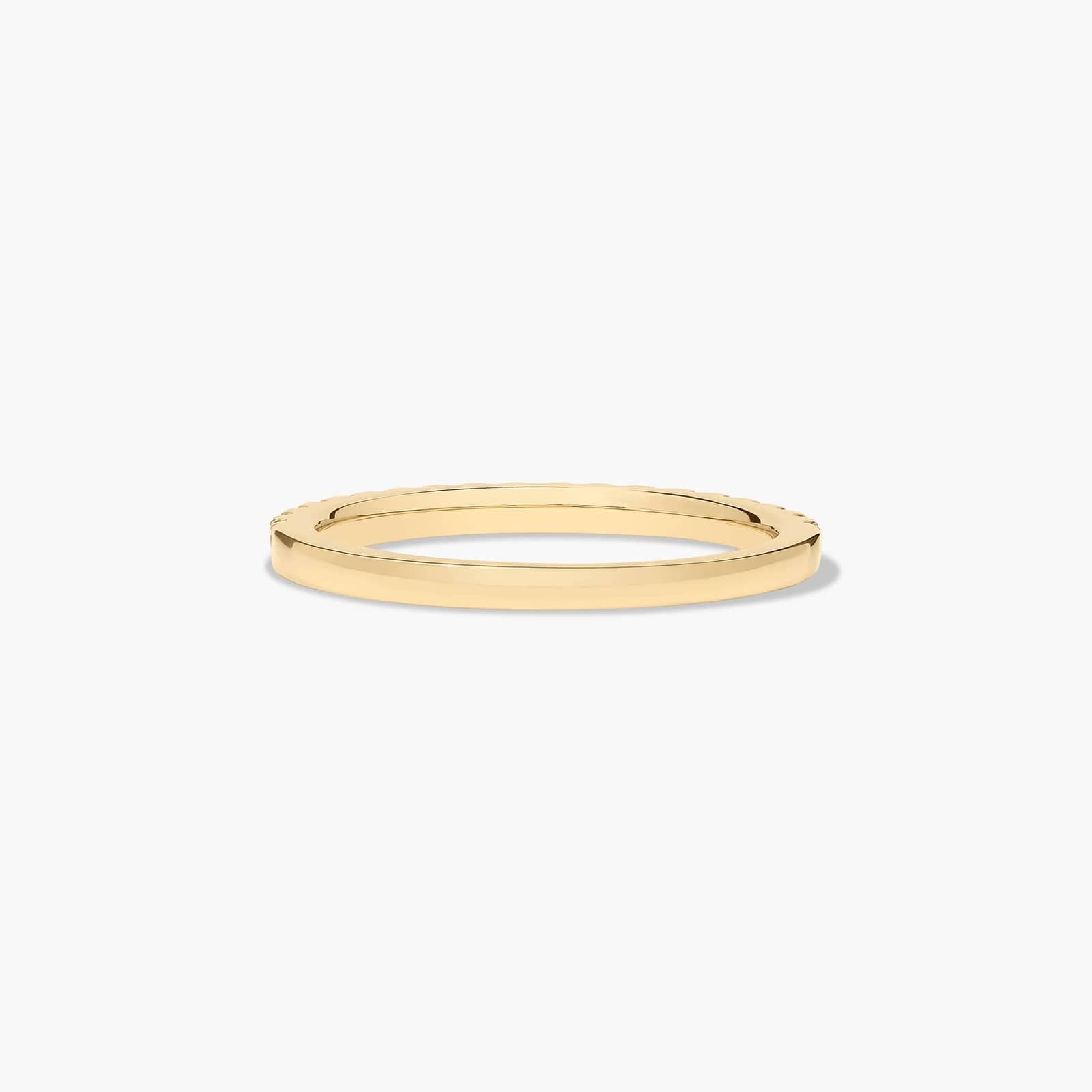 Pavé Diamond Wedding Ring In 18K Yellow Gold (1.50mm)