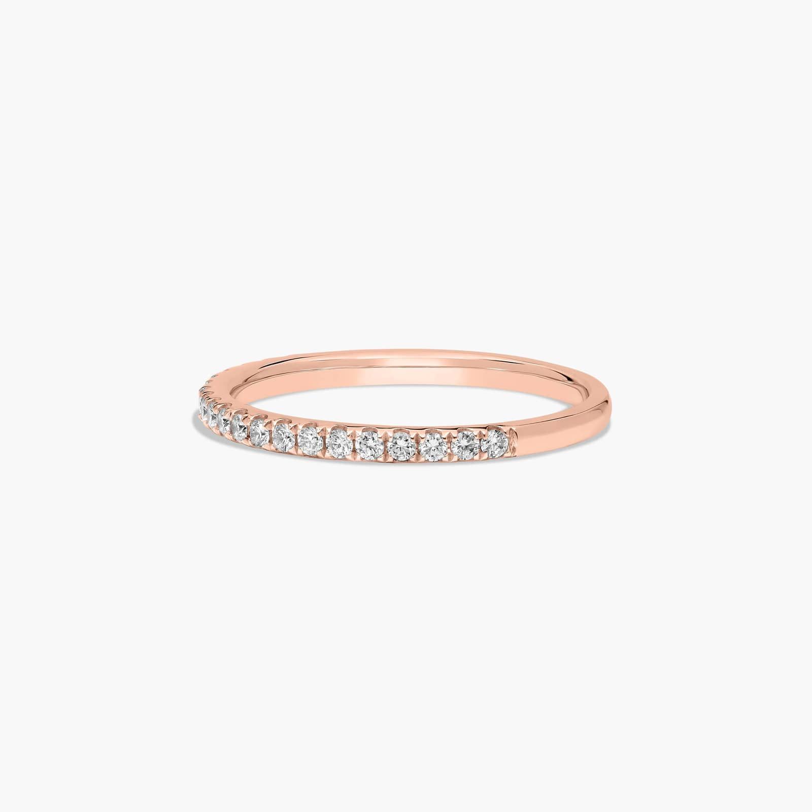 Pavé Diamond Wedding Ring In 14K Rose Gold (1.50mm)