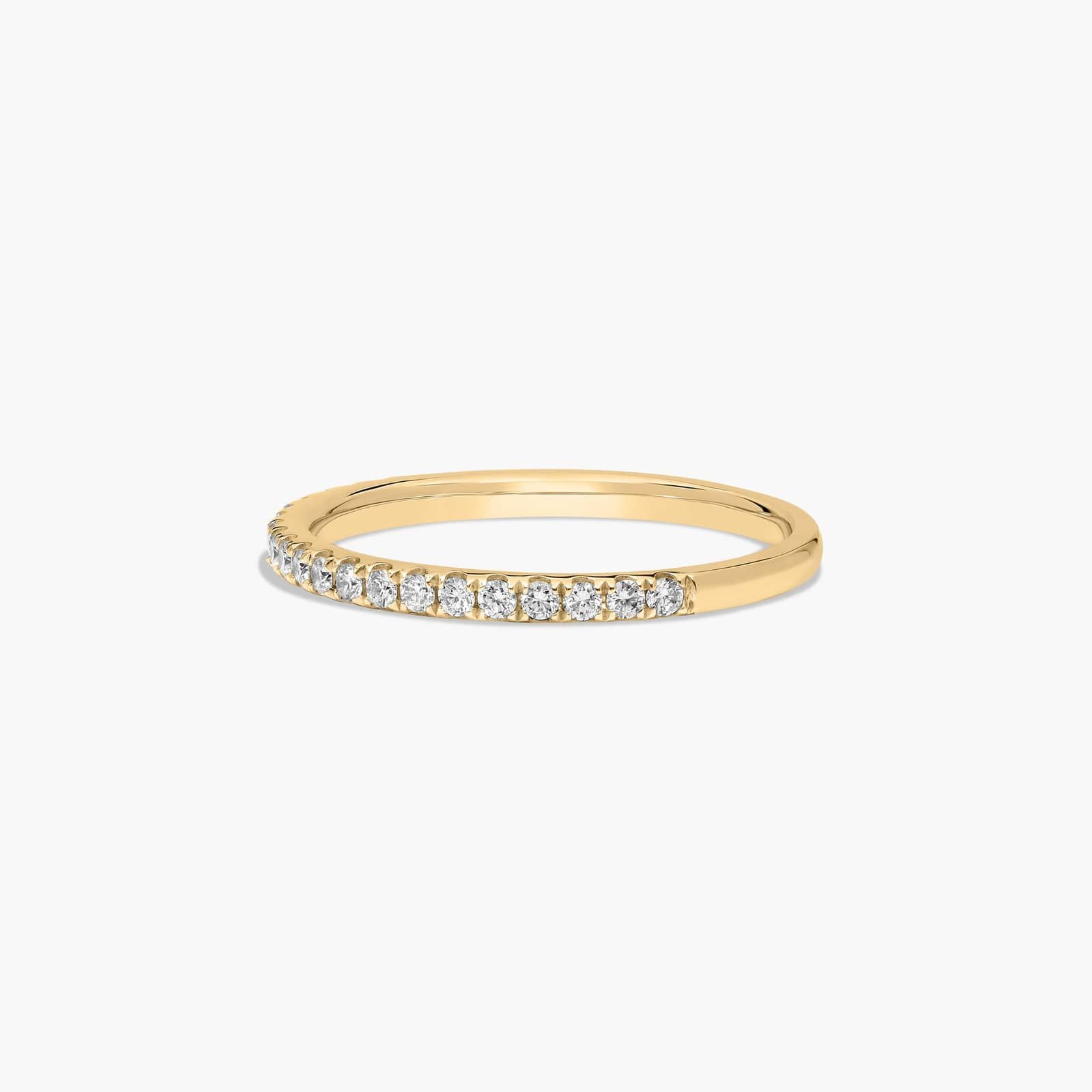 Pavé Diamond Wedding Ring In 14K Yellow Gold (1.50mm)