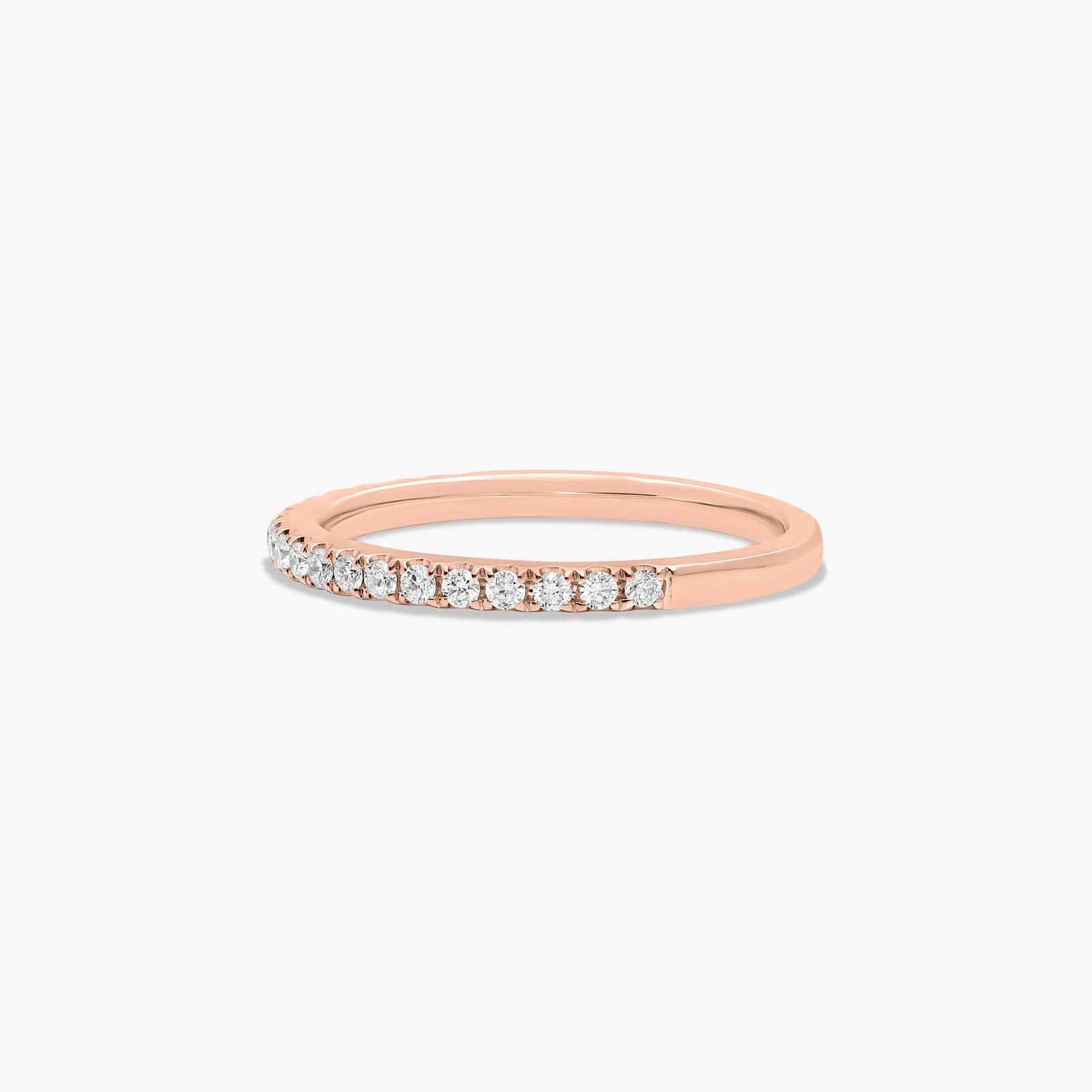 Pavé Diamond Wedding Ring In 14K Rose Gold (1.50mm)