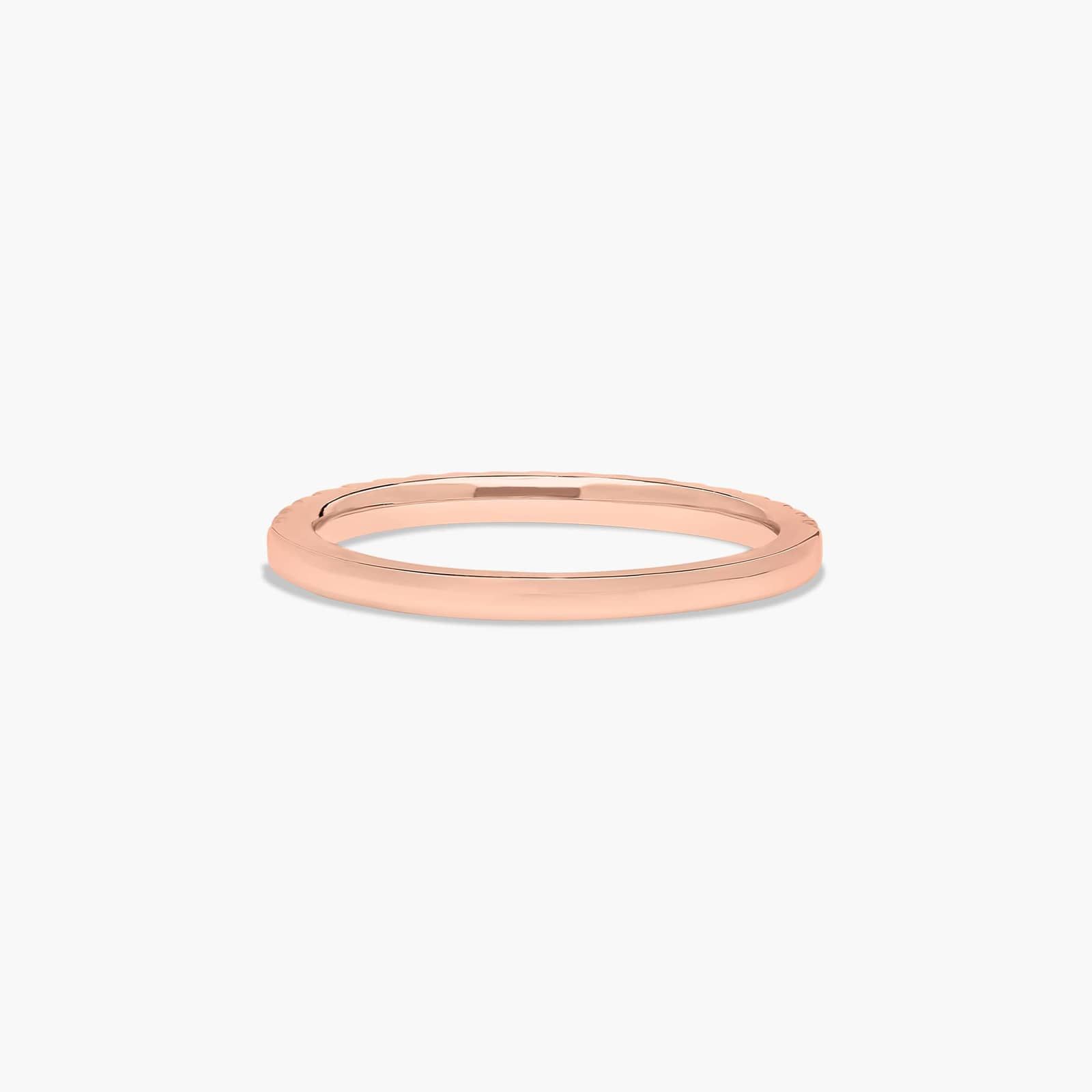 Pavé Diamond Wedding Ring In 14K Rose Gold (1.50mm)