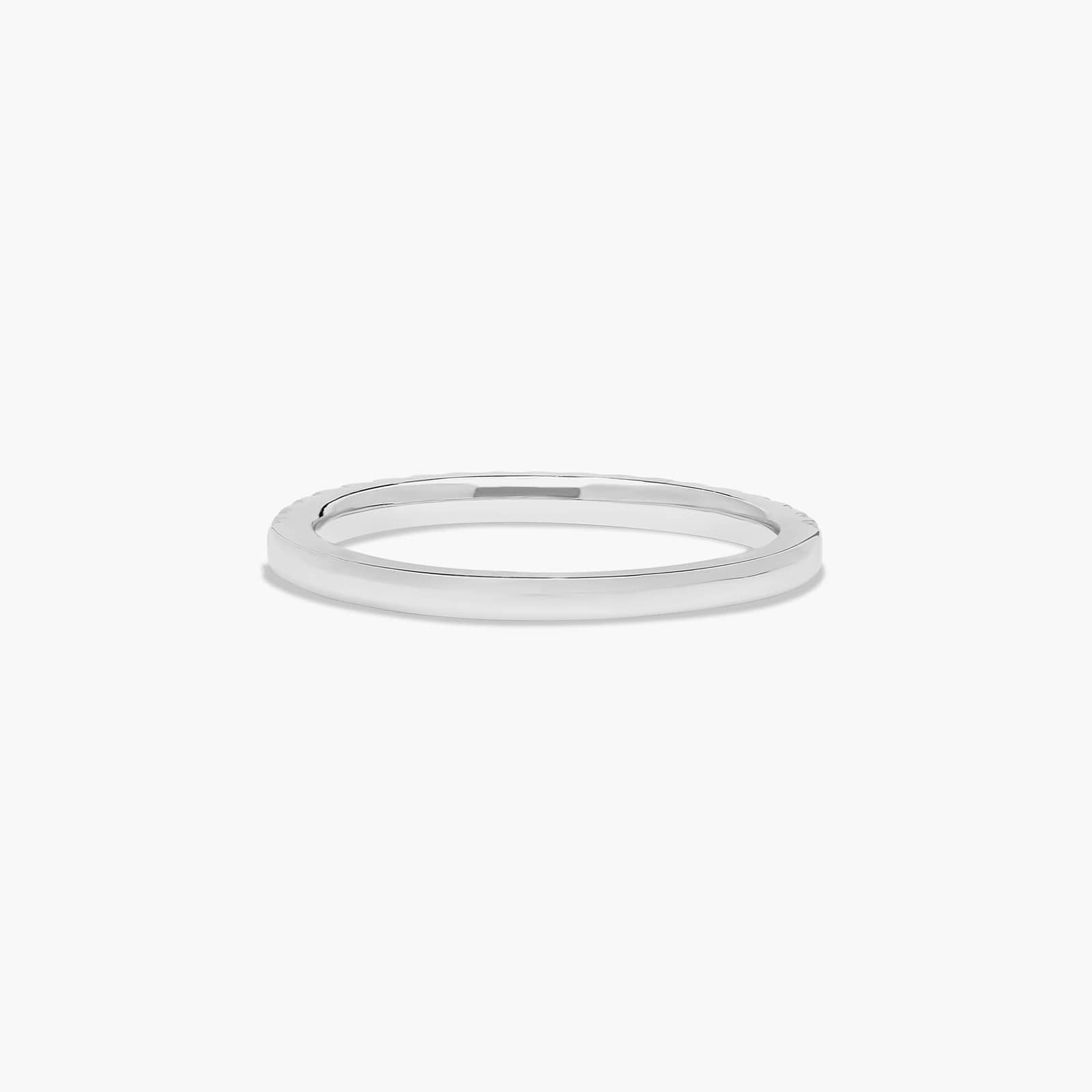Pavé Diamond Wedding Ring In 14K White Gold (1.50mm)