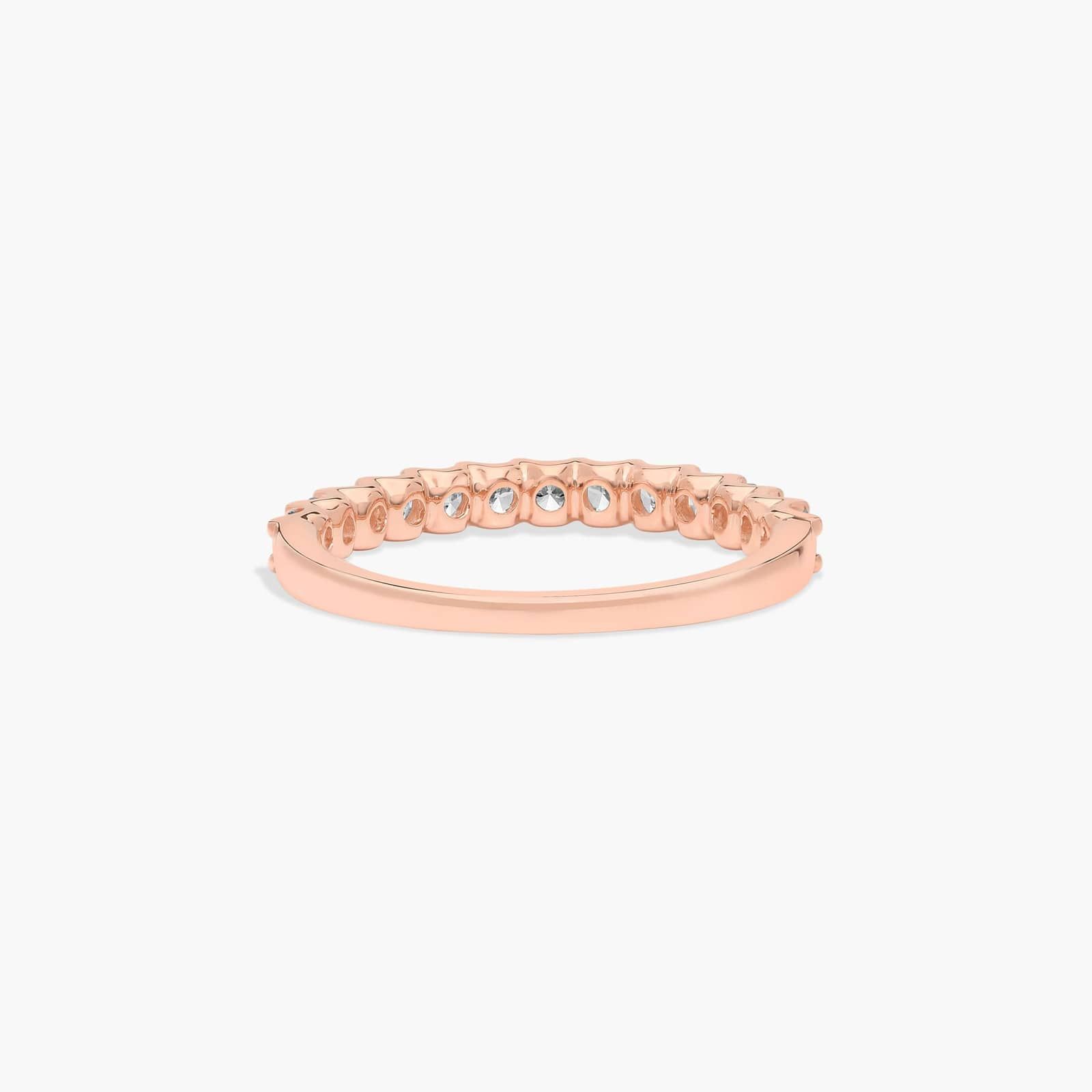 Shared Prong Petite Contour Wedding Ring In 14K Rose Gold (1.50mm)