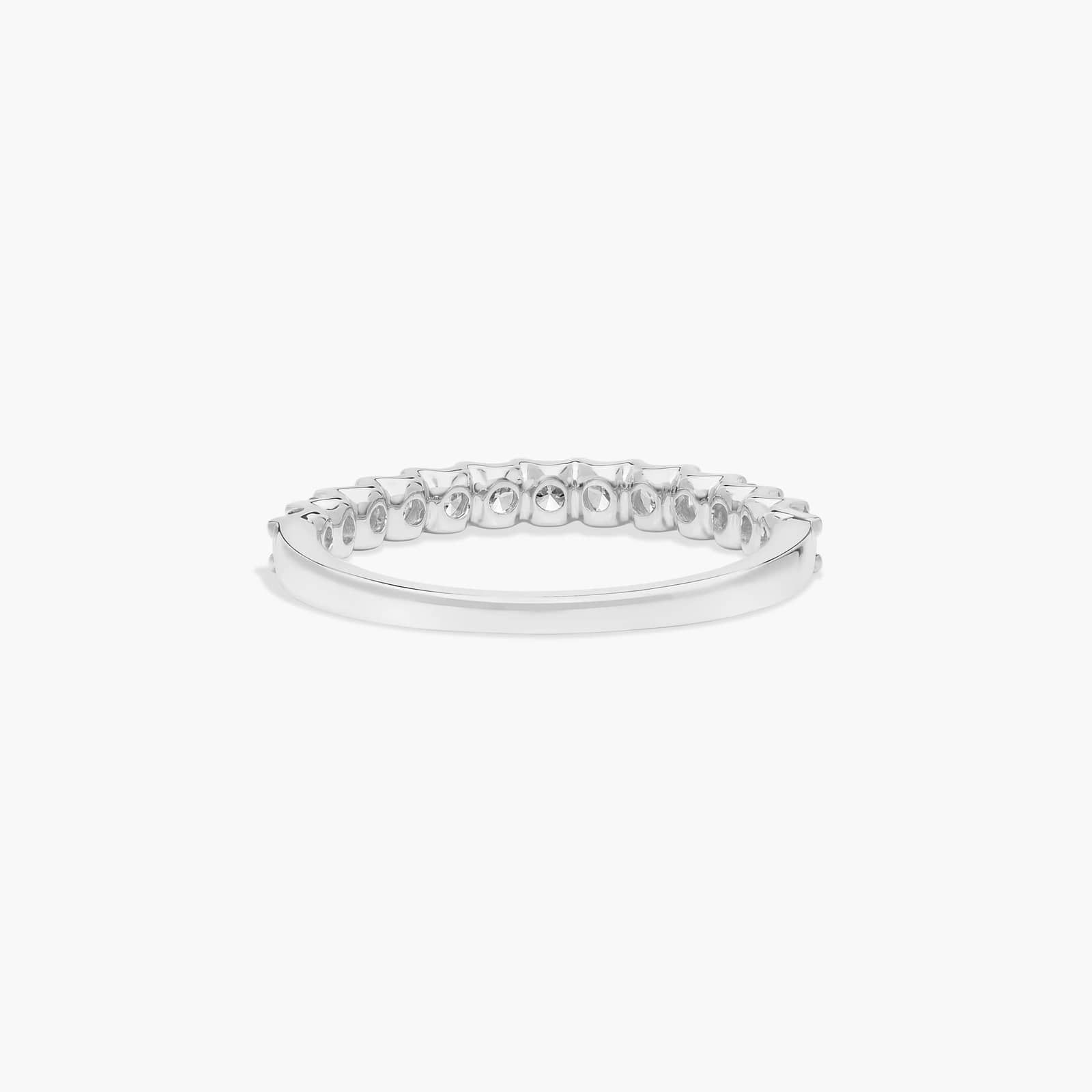 Shared Prong Petite Contour Wedding Ring In 14K White Gold (1.50mm)